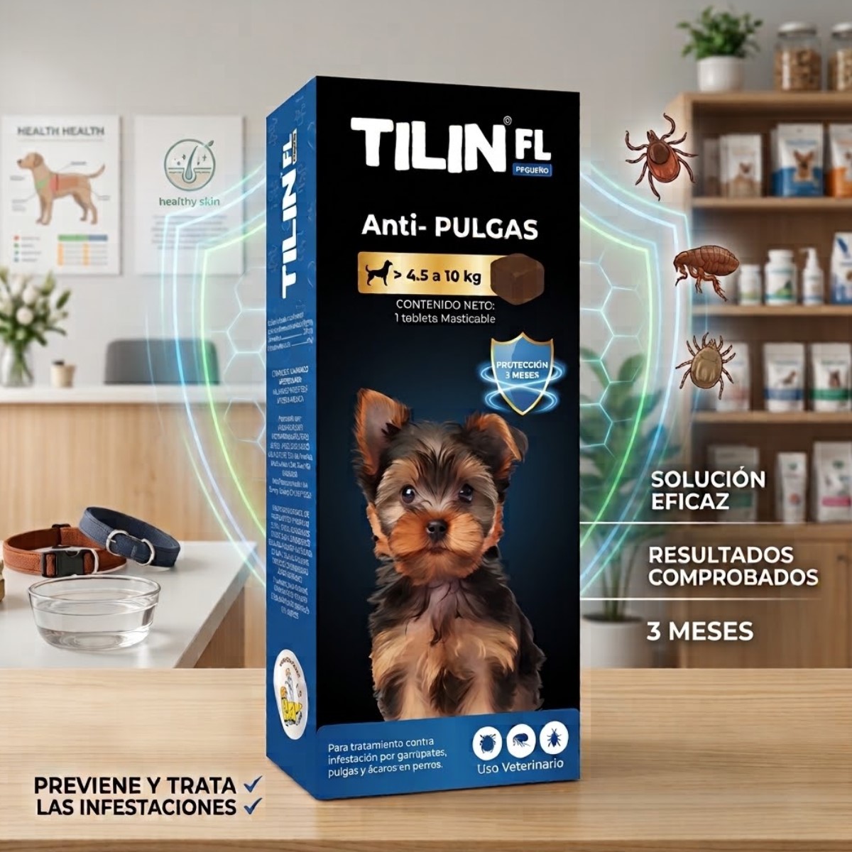 TILIN 4.5 A 10KG ANTIPULGAS CON HEPATOPROTECTOR - 2