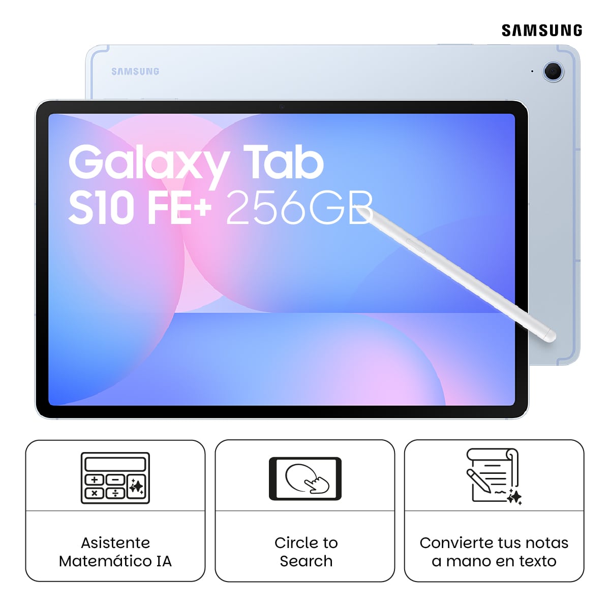 TABLET SAMSUNG GALAXY TAB S10 FE+ 256GB BLUE - 1