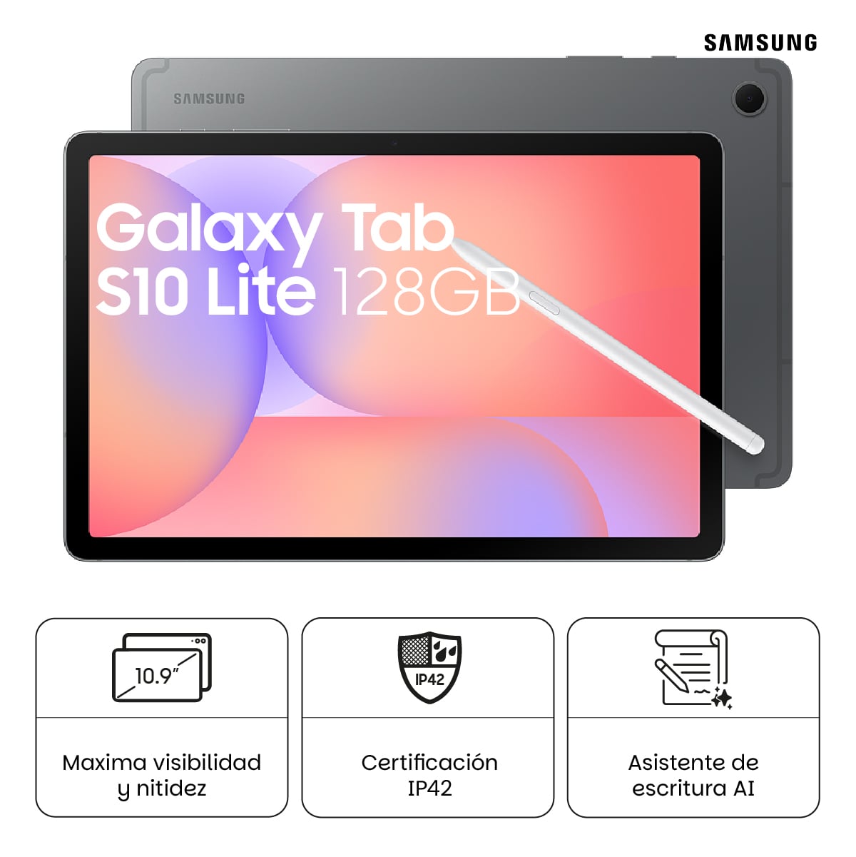 TABLET SAMSUNG GALAXY TAB S10 LITE 128GB 10.9'GRAY - 1