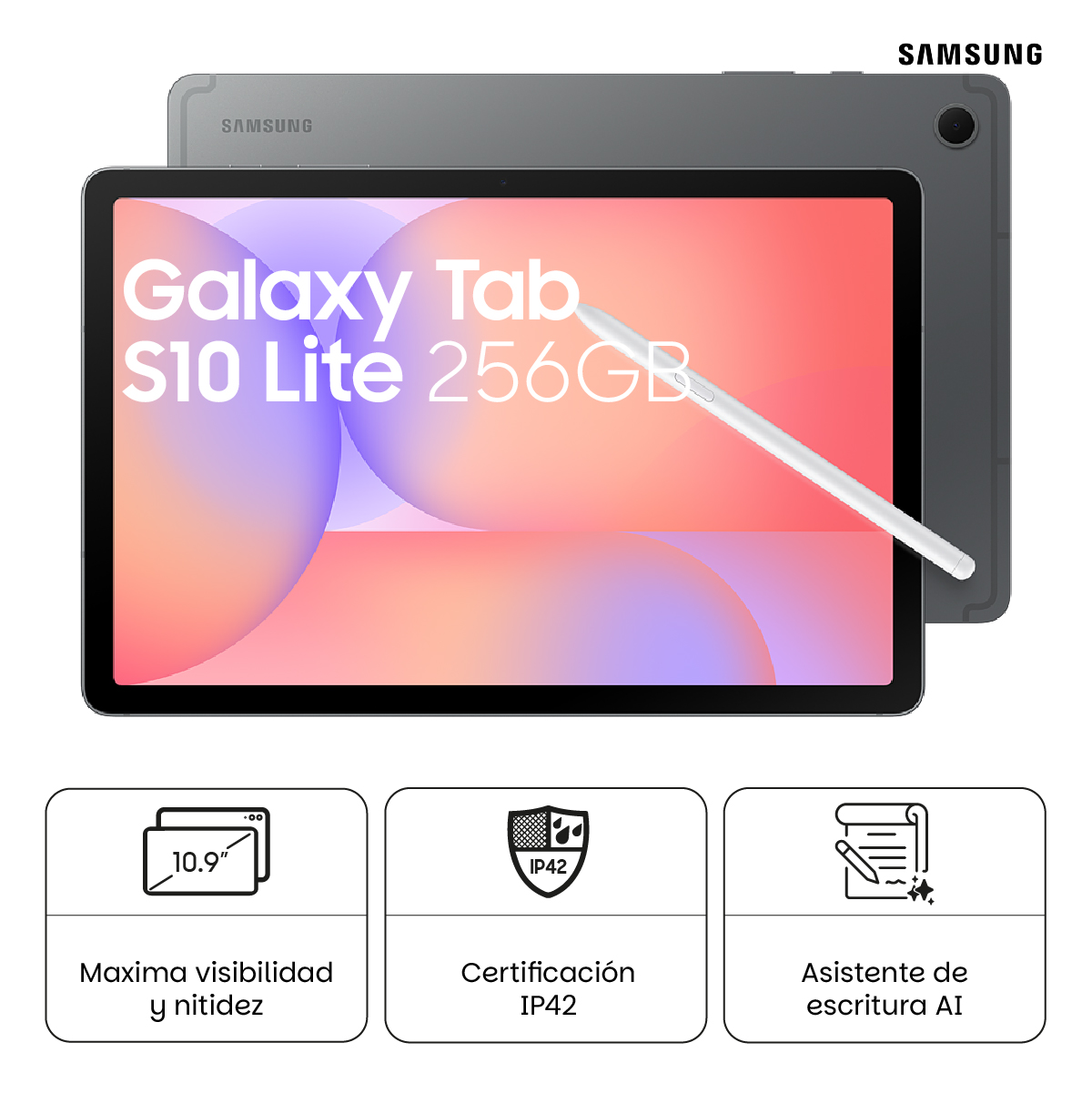 TABLET SAMSUNG GALAXY TAB S10 LITE 256GB 10.9' GRAY - 1