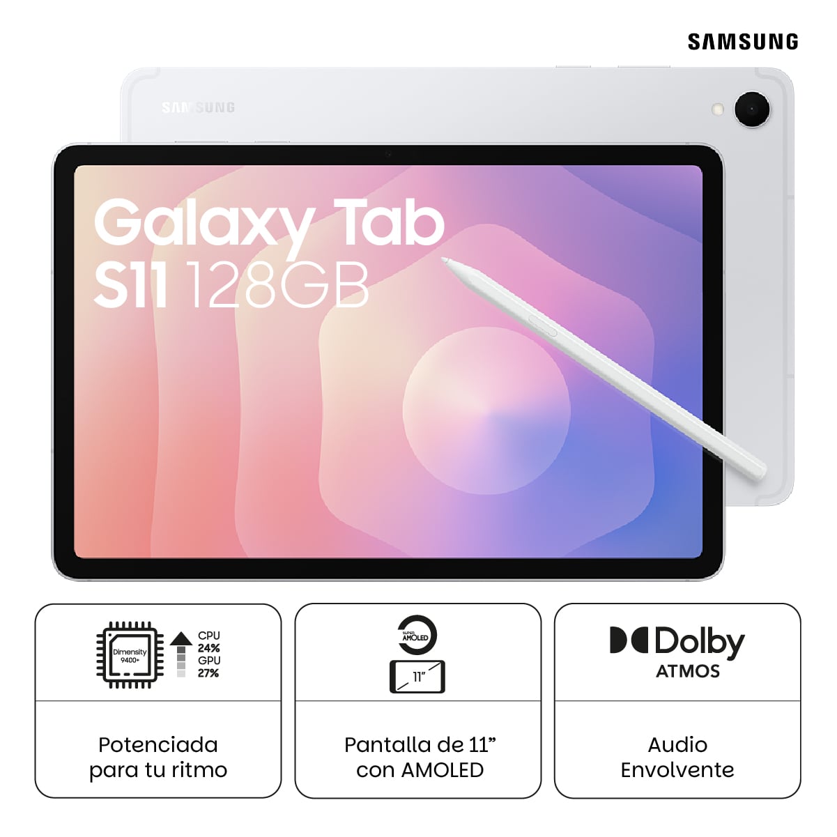 TABLET SAMSUNG GALAXY TAB S11 128GB SILVER - 1