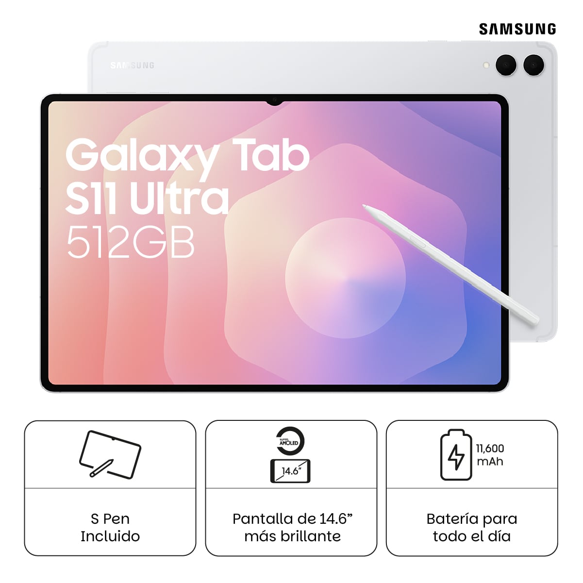 TABLET SAMSUNG GALAXY TAB S11 ULTRA 512GB SILVER - 1