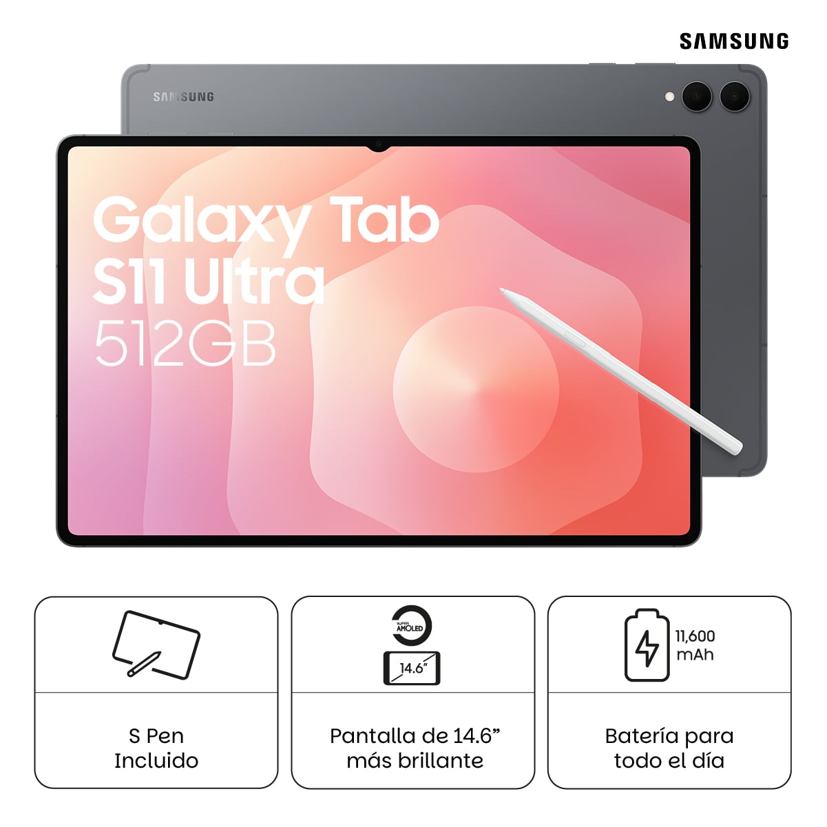 TABLET SAMSUNG GALAXY TAB S11 ULTRA 512GB GRAY - 1