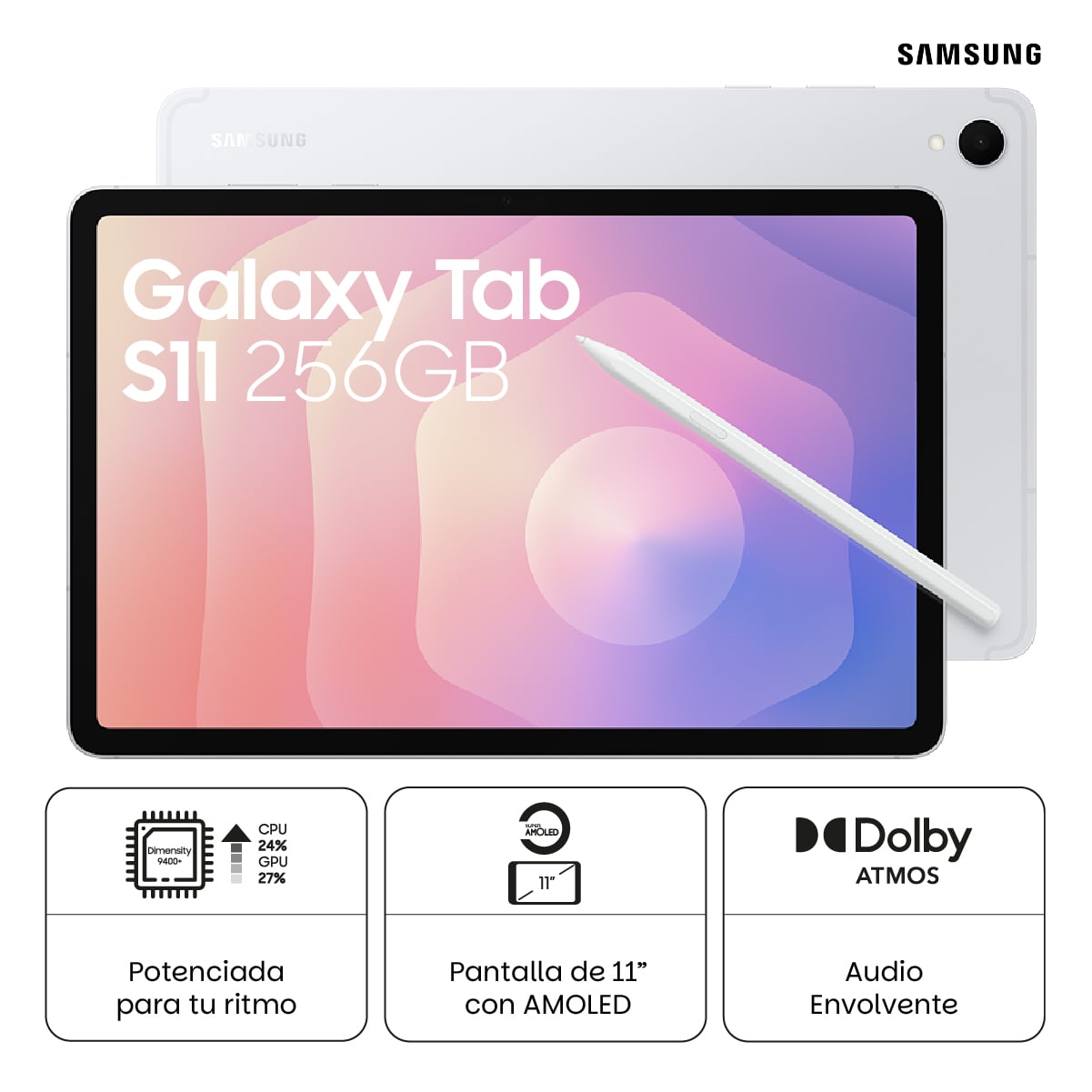 TABLET SAMSUNG GALAXY TAB S11 256GB SILVER - 1