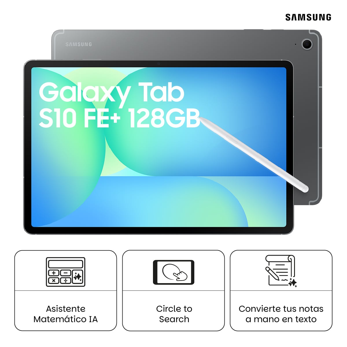 TABLET SAMSUNG GALAXY TAB S10 FE+ 128GB GRAY - 1