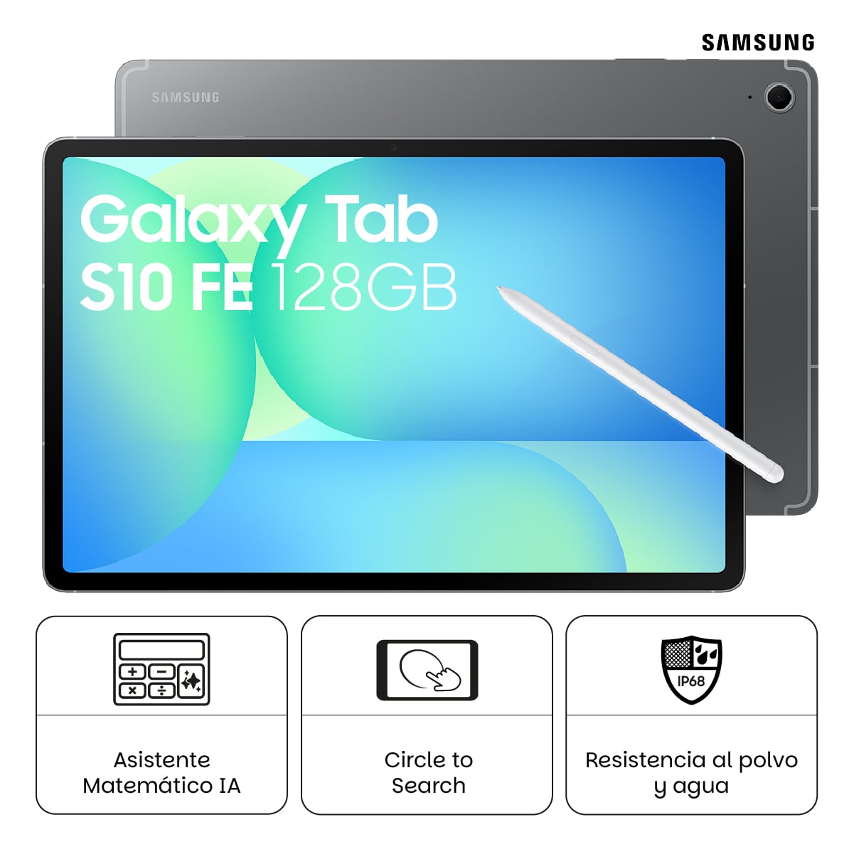 TABLET SAMSUNG GALAXY TAB S10 FE 128GB GRAY - 1