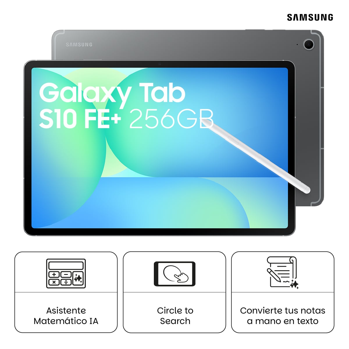 TABLET SAMSUNG GALAXY TAB S10 FE+ 256GB GRAY - 1