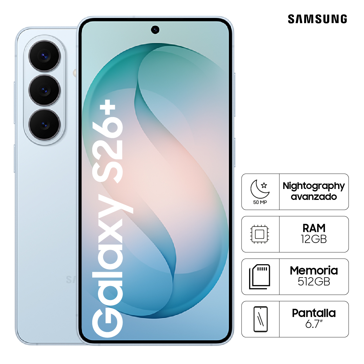 CELULAR SAMSUNG GALAXY S26+ 512GB SKY BLUE - 1