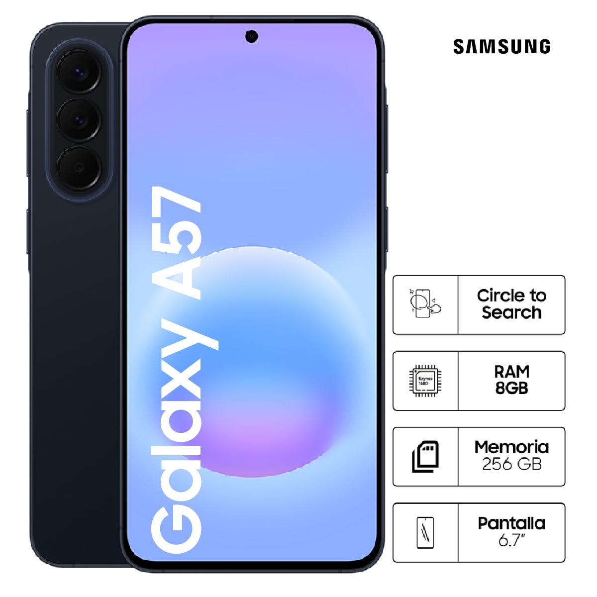 CELULAR SAMSUNG GALAXY A57 256GB DARK BLUE - 1