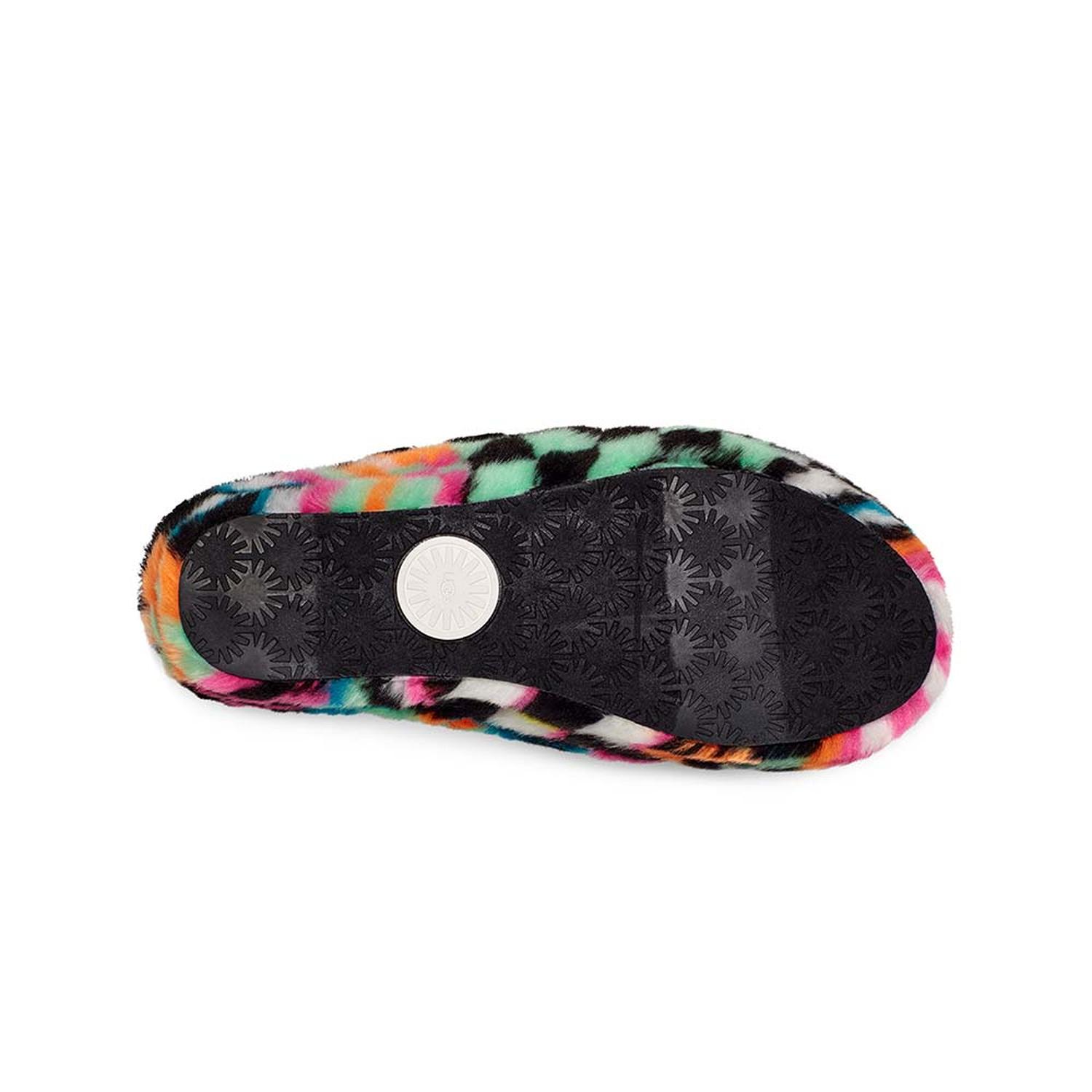 SANDALIAS UGG FLUFF YEAH SLIDE CHECKS MUJER - 6