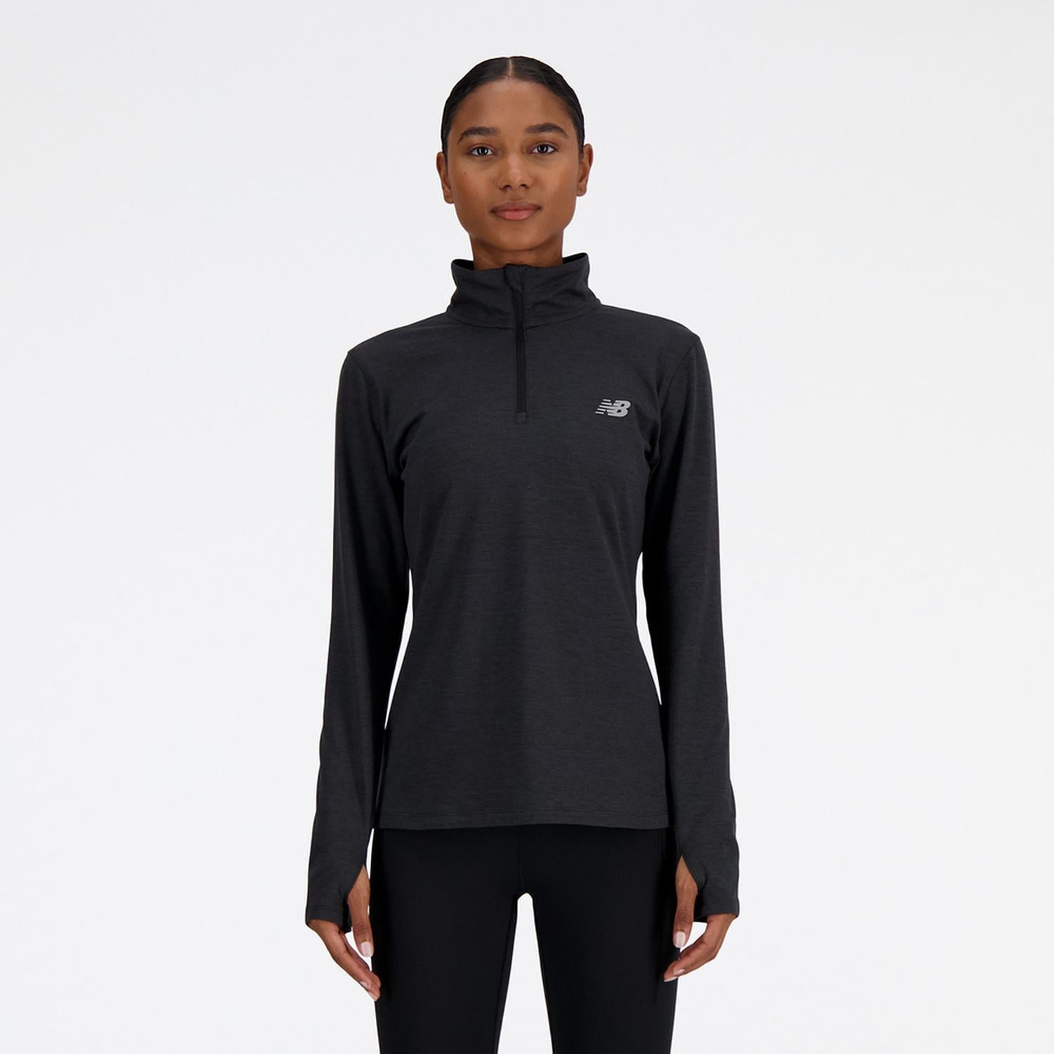 CASACA NEW BALANCE SPORT ESSENTIALS SPACE DYE QUARTER ZIP MUJER - 1