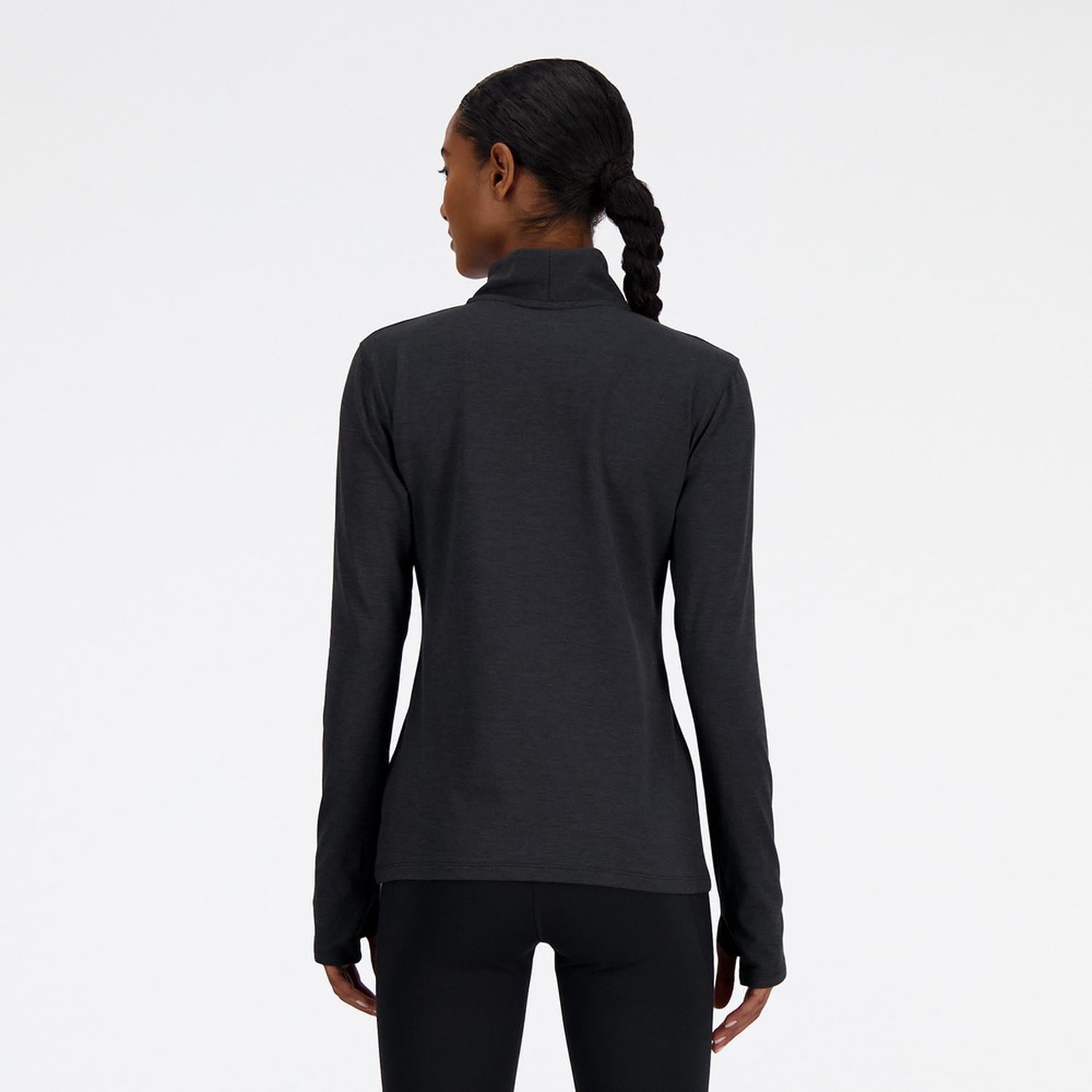 CASACA NEW BALANCE SPORT ESSENTIALS SPACE DYE QUARTER ZIP MUJER - 3