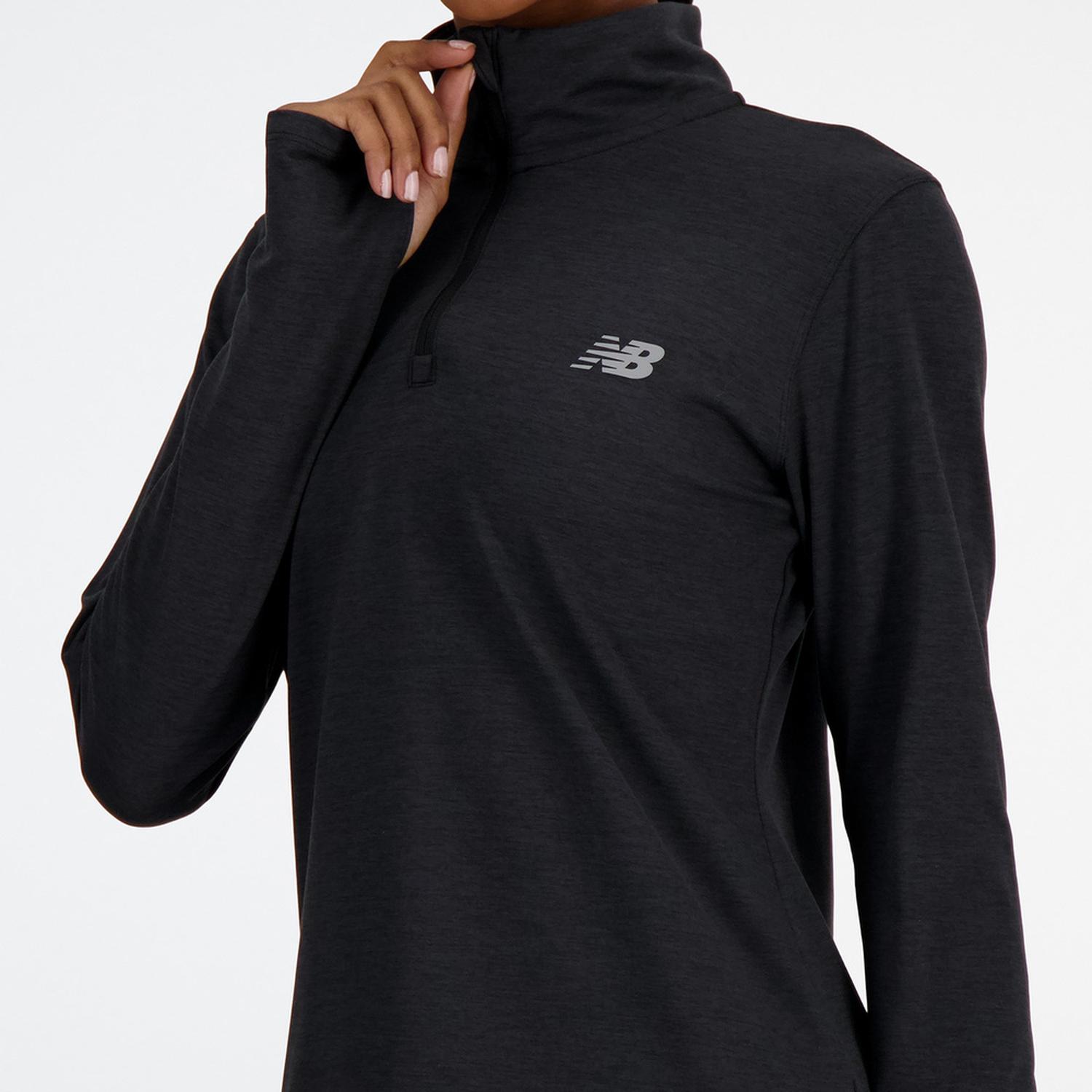 CASACA NEW BALANCE SPORT ESSENTIALS SPACE DYE QUARTER ZIP MUJER - 4