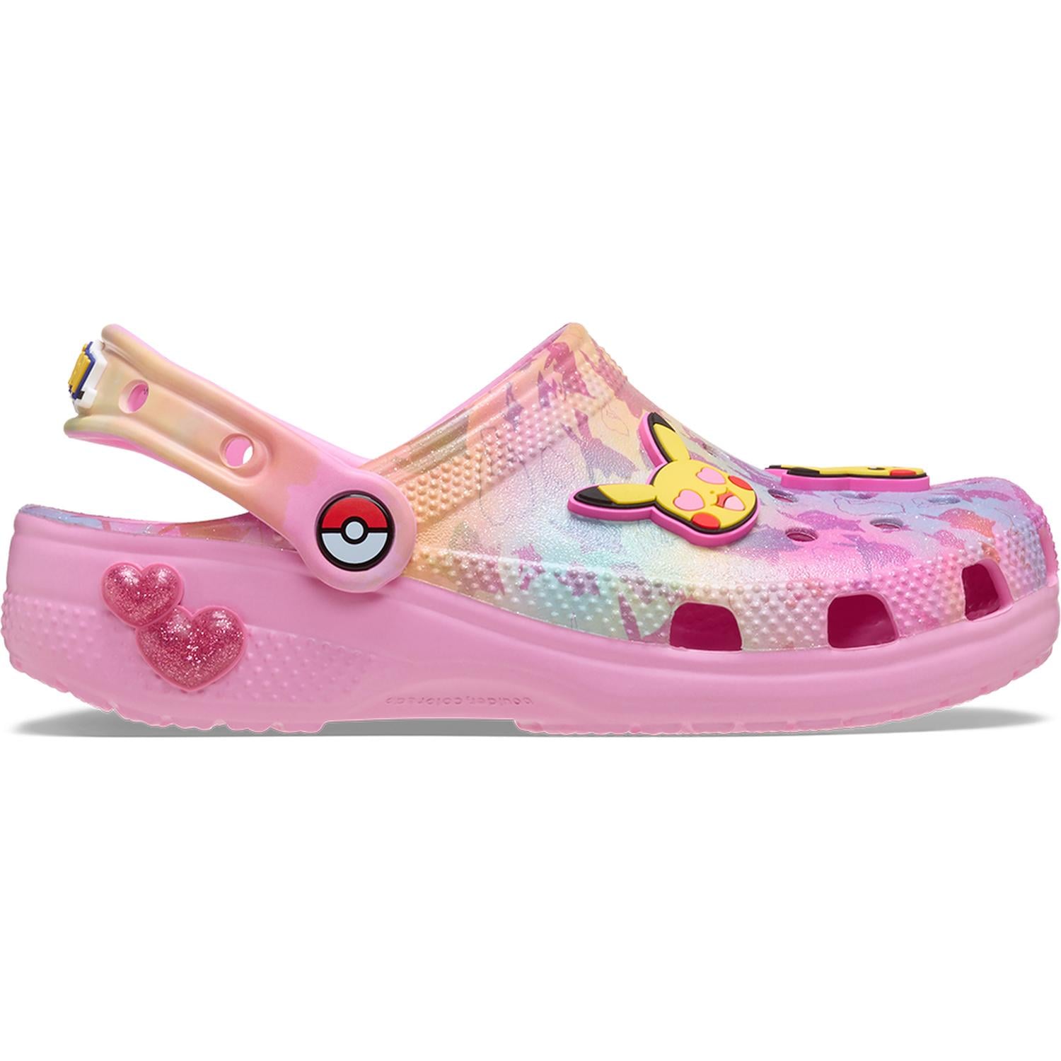 ZUECOS CROCS PIKACHU PINK CLASSIC CLOG K NIÑOS - 1