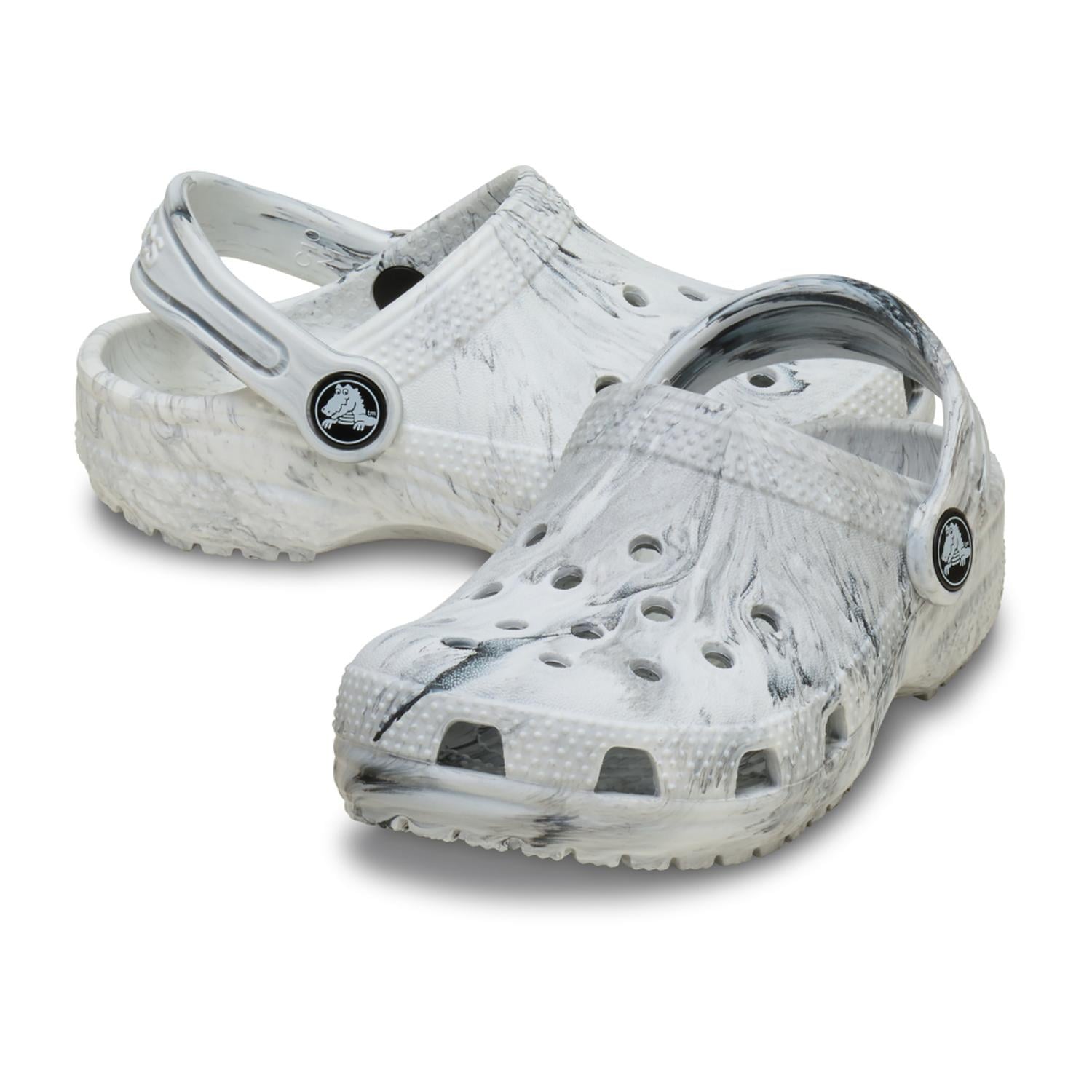 ZUECOS CROCS CLASSIC WATERCOLOR MARBLED CLOG T NIÑOS - 2