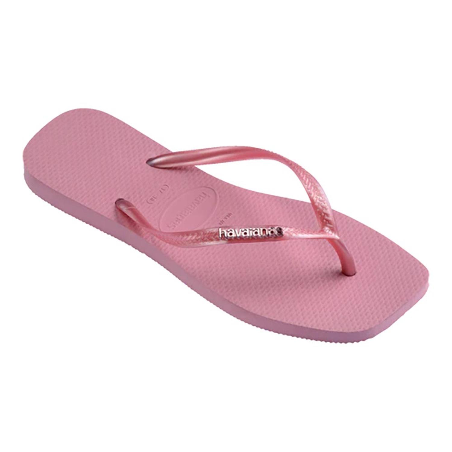 SANDALIAS HAVAIANAS SLIM SQUARE LOGO METALLIC MUJER - 1