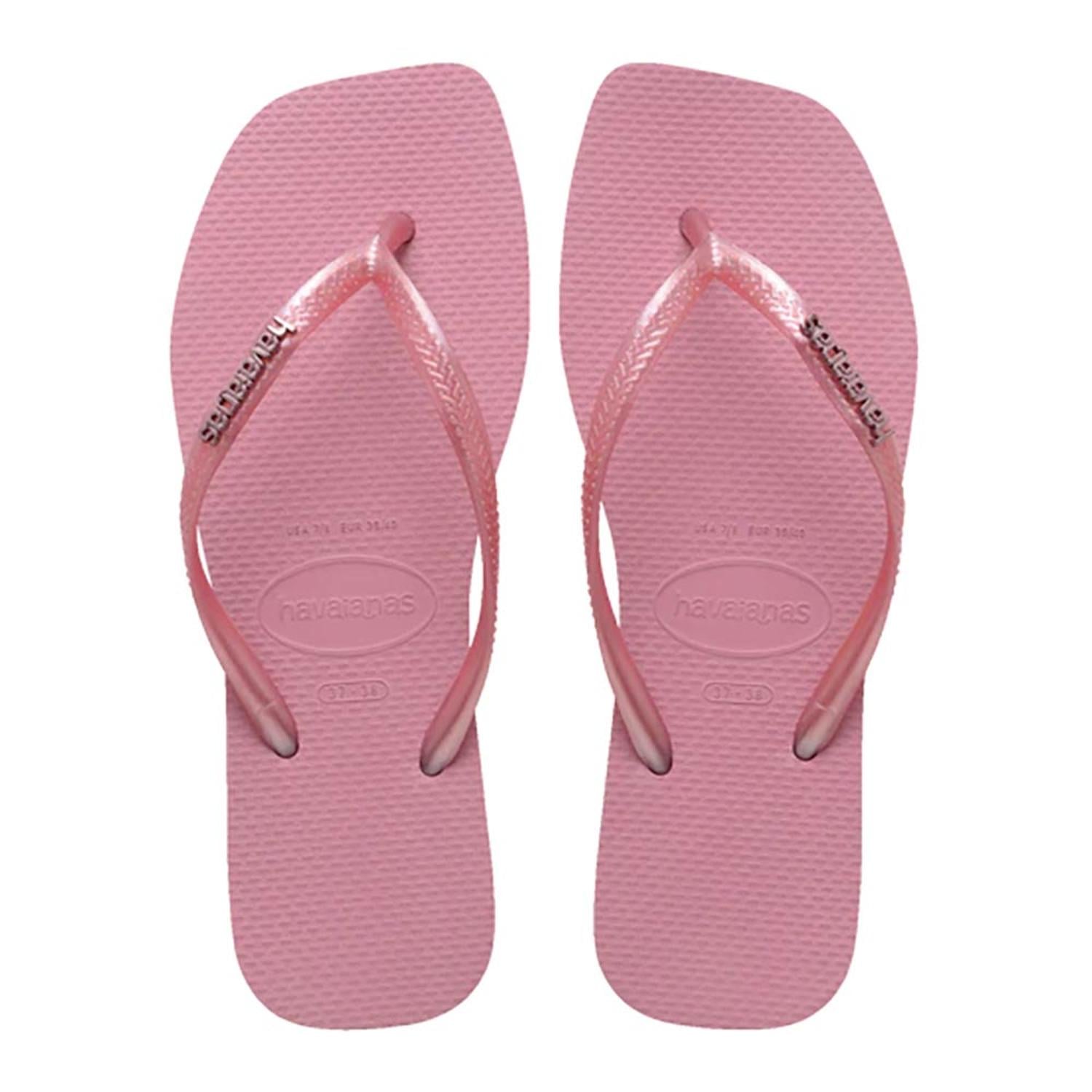 SANDALIAS HAVAIANAS SLIM SQUARE LOGO METALLIC MUJER - 4