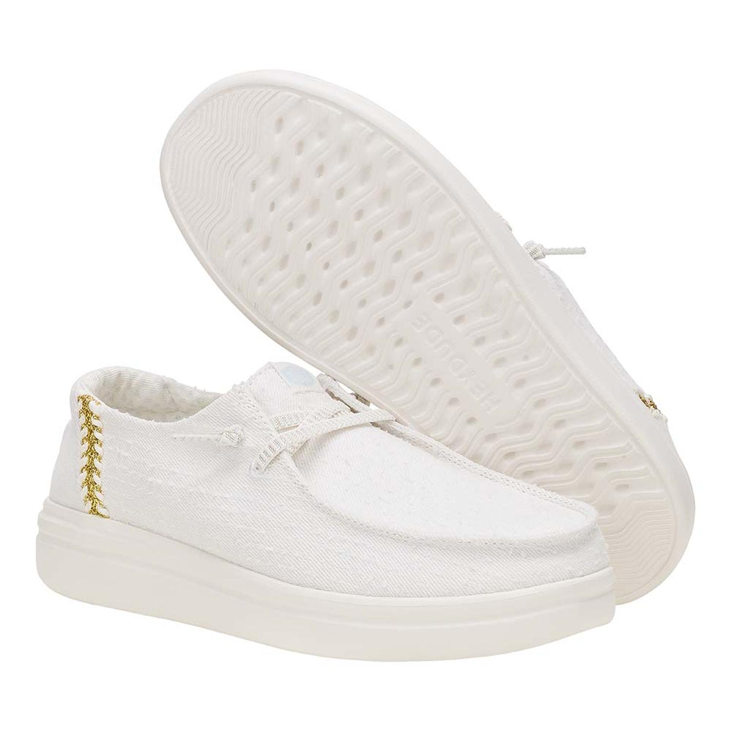 MOCASINES HEY DUDE WENDY RISE PERF CANVAS MUJER - 3