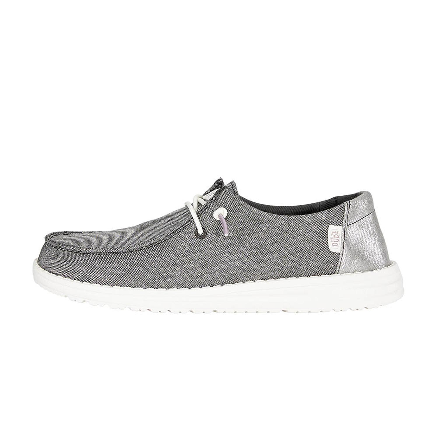 MOCASINES HEY DUDE WENDY METALLIC SPARKLE MUJER - 1