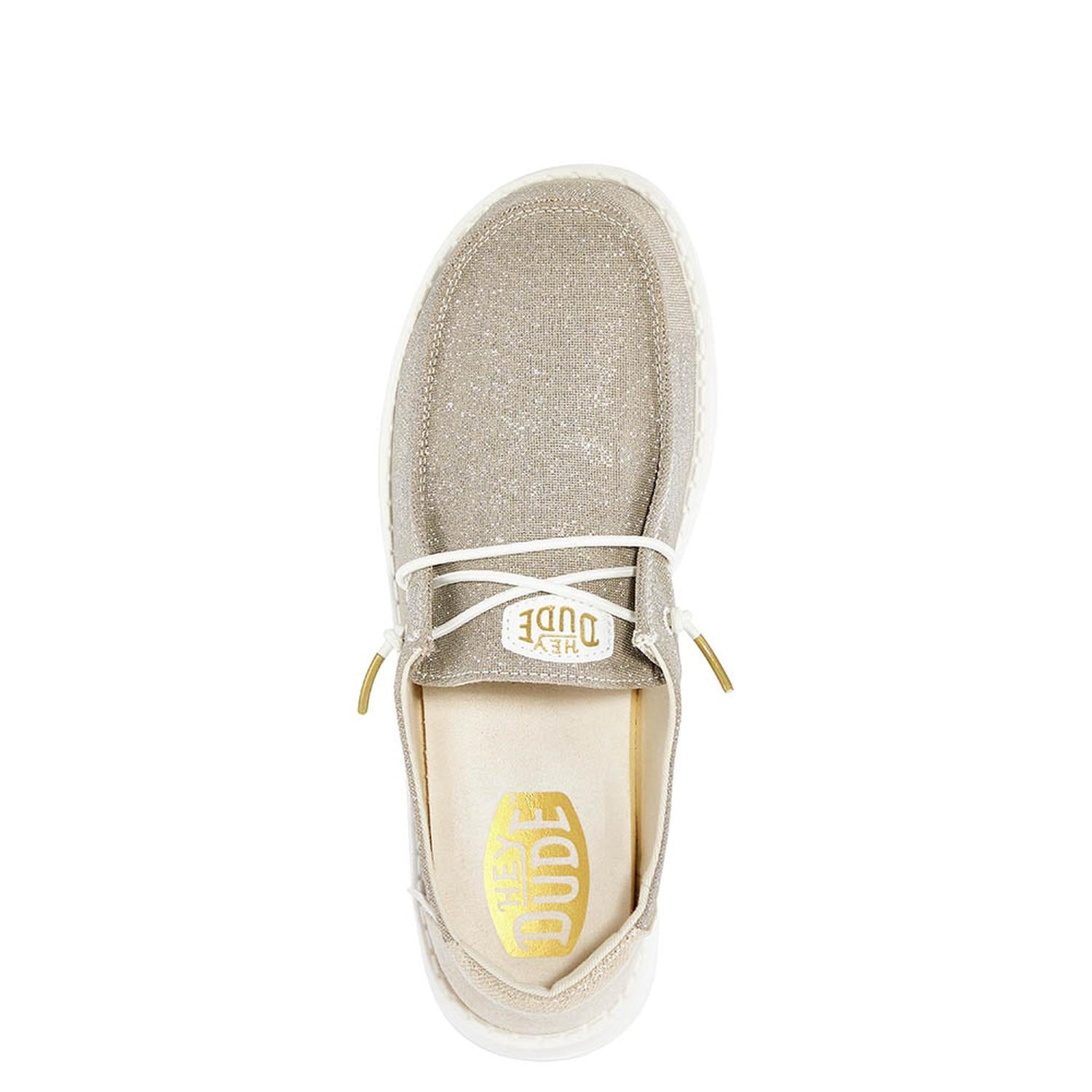 MOCASINES HEY DUDE WENDY METALLIC SPARKLE MUJER - 6