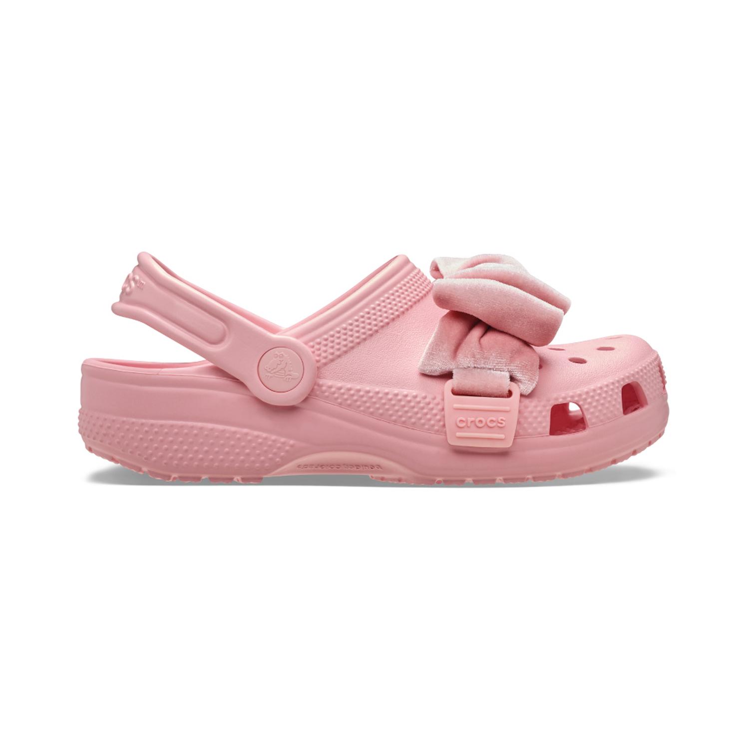 ZUECOS CROCS CLASSIC VELVET BOW CLOG K NIÑOS - 1
