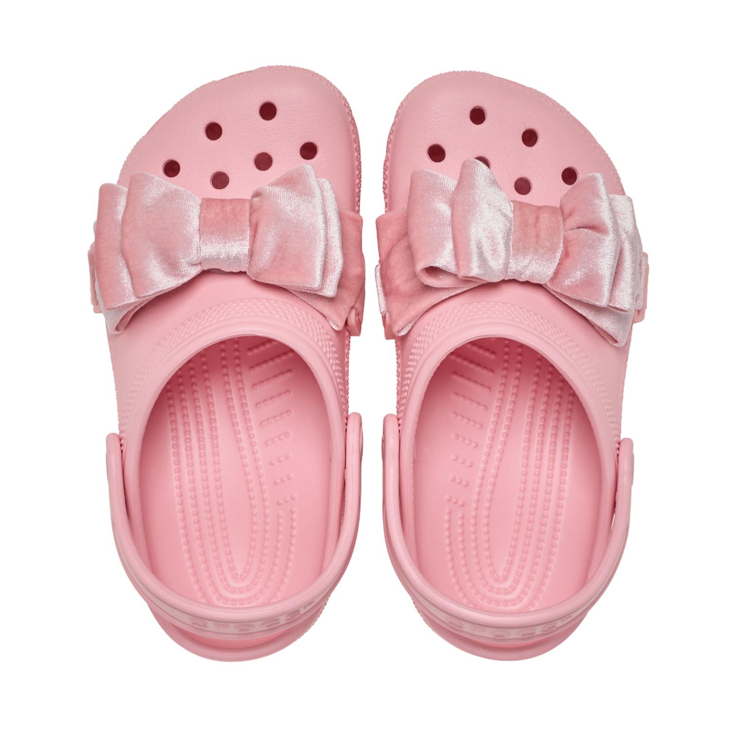 ZUECOS CROCS CLASSIC VELVET BOW CLOG K NIÑOS - 3