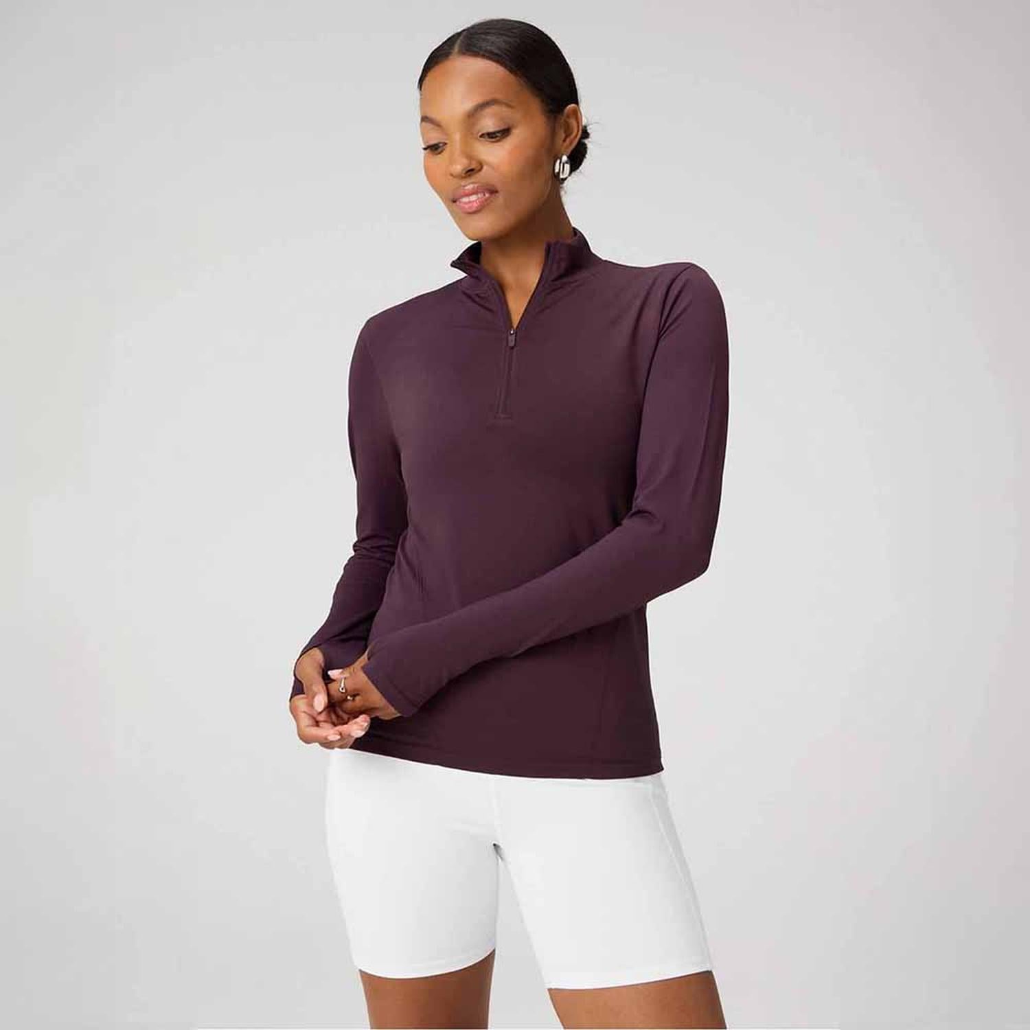 TOP FABLETICS FEATHER TECH+ HALF-ZIP TOP MUJER - 1