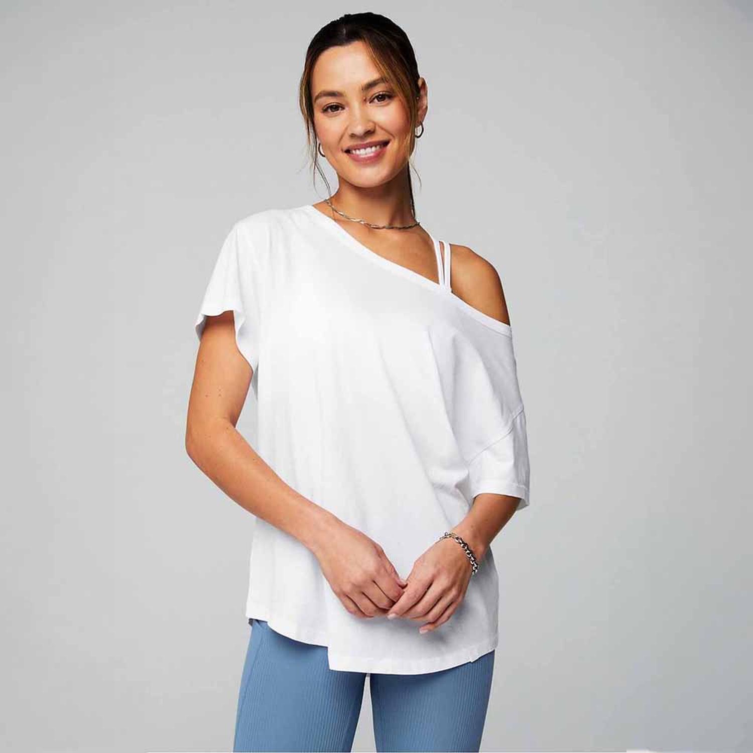 POLO FABLETICS 100% COTTON OVERSIZED TEE MUJER - 1