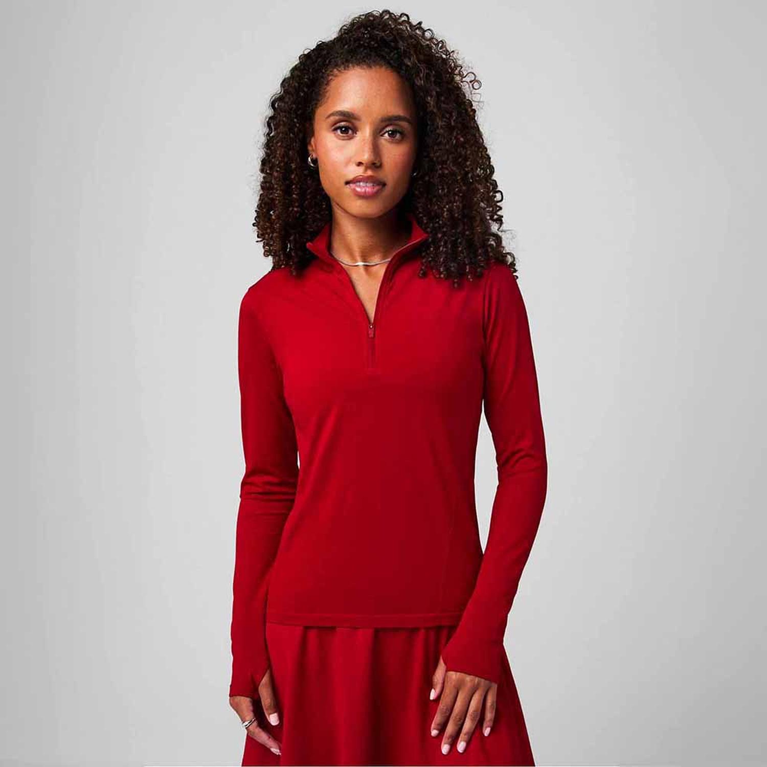 POLO FABLETICS MANGA LARGA FEATHER TECH+ HALF-ZIP TOP MUJER - 1