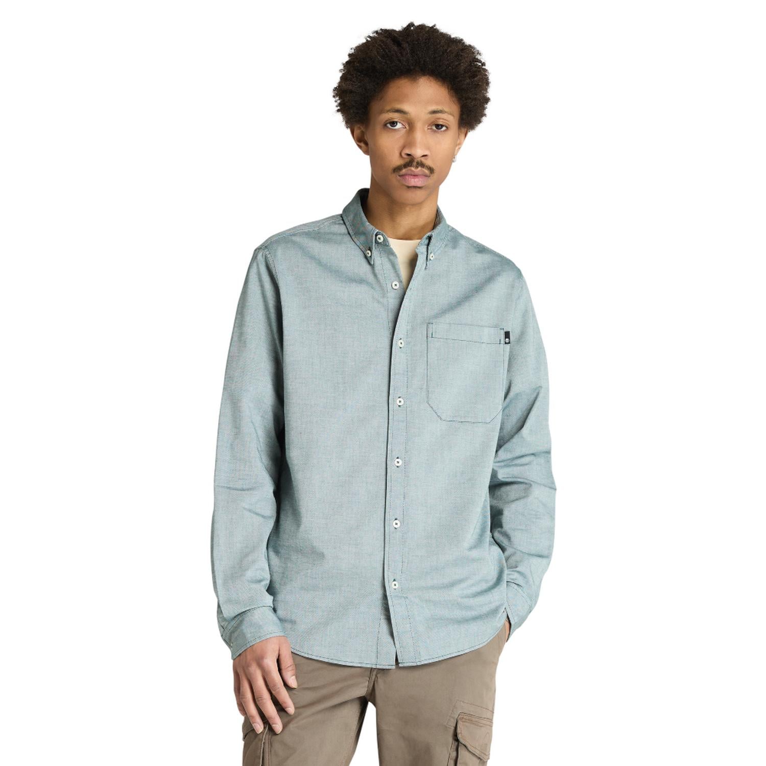CAMISA TIMBERLAND GALE RIVER YARN DYED OXFORD MANGA LARGA HOMBRE HOMBRE - 1