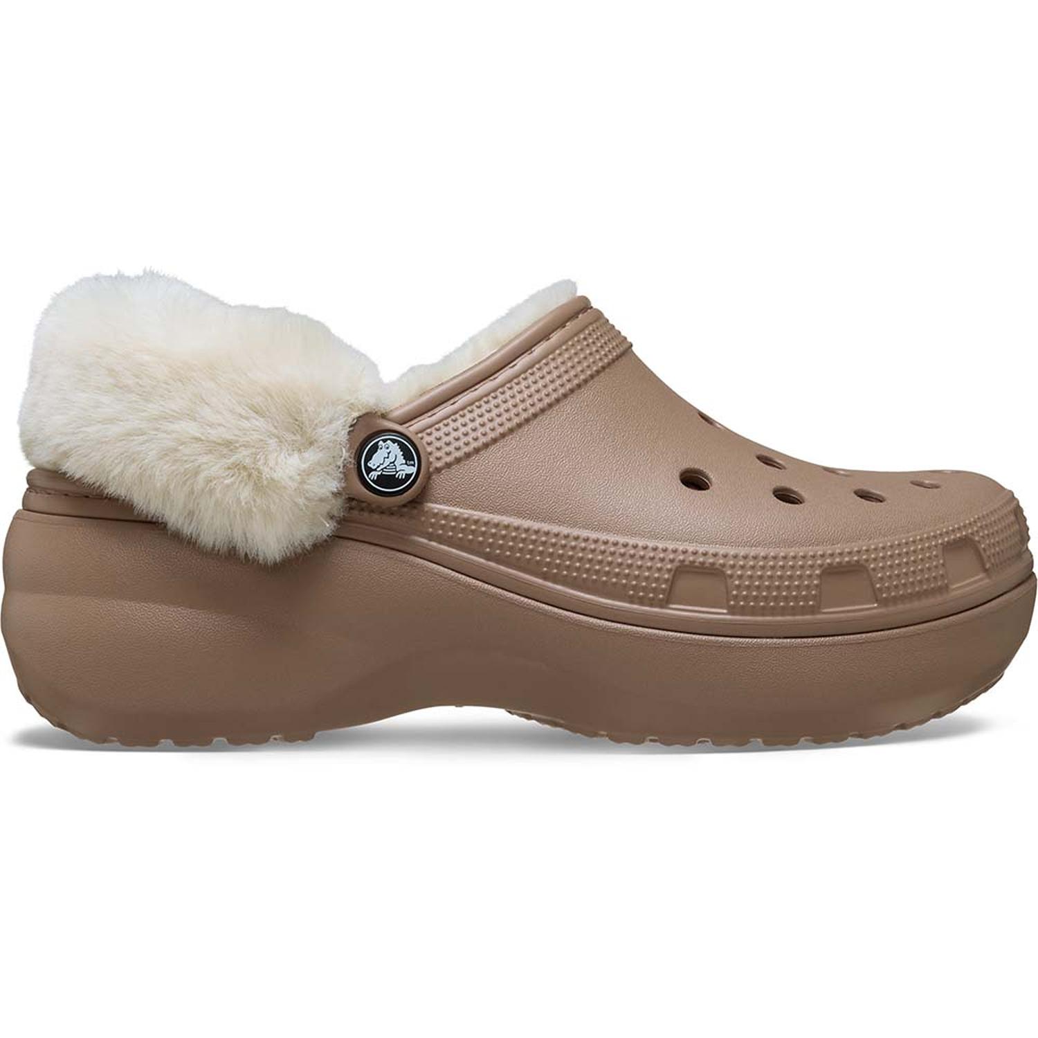 ZUECOS CROCS CLASSIC PLATFORM FUZZ LINED CLOG W MUJER - 1