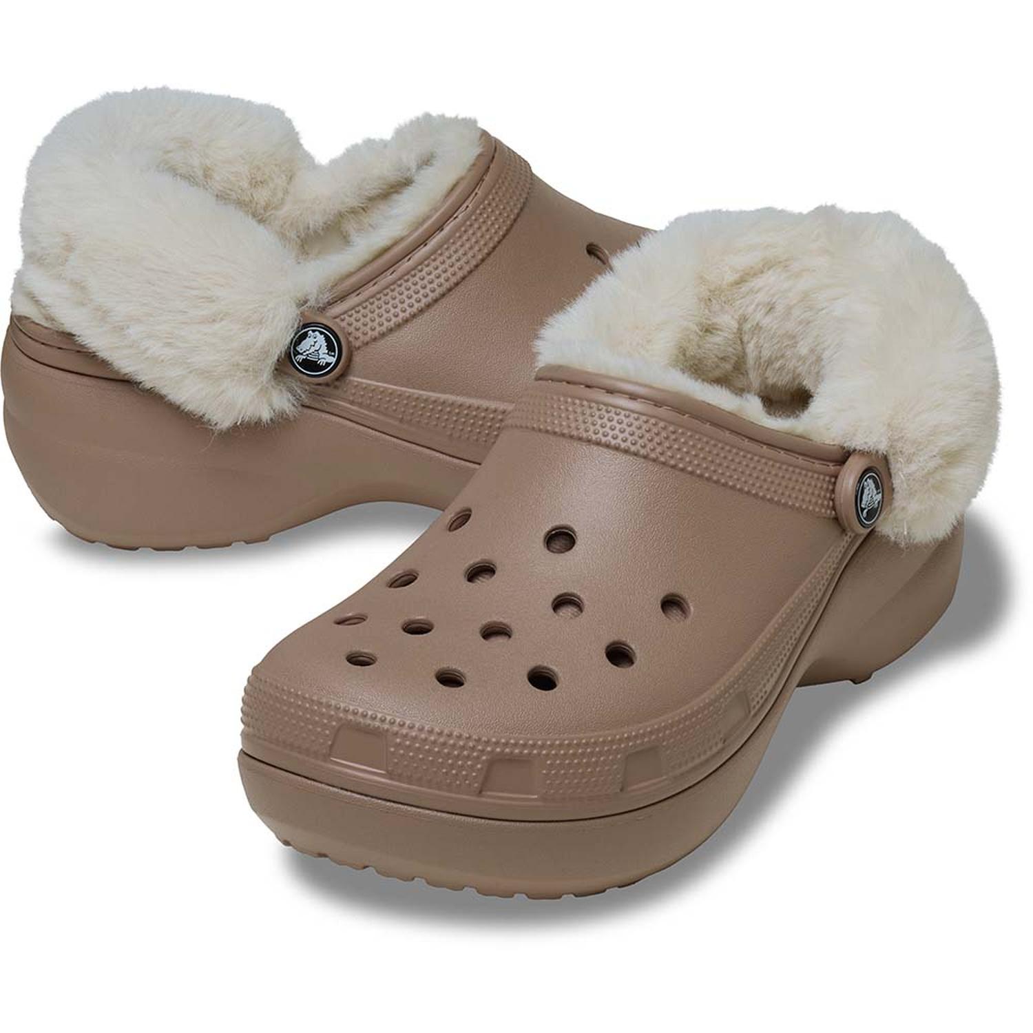 ZUECOS CROCS CLASSIC PLATFORM FUZZ LINED CLOG W MUJER - 2