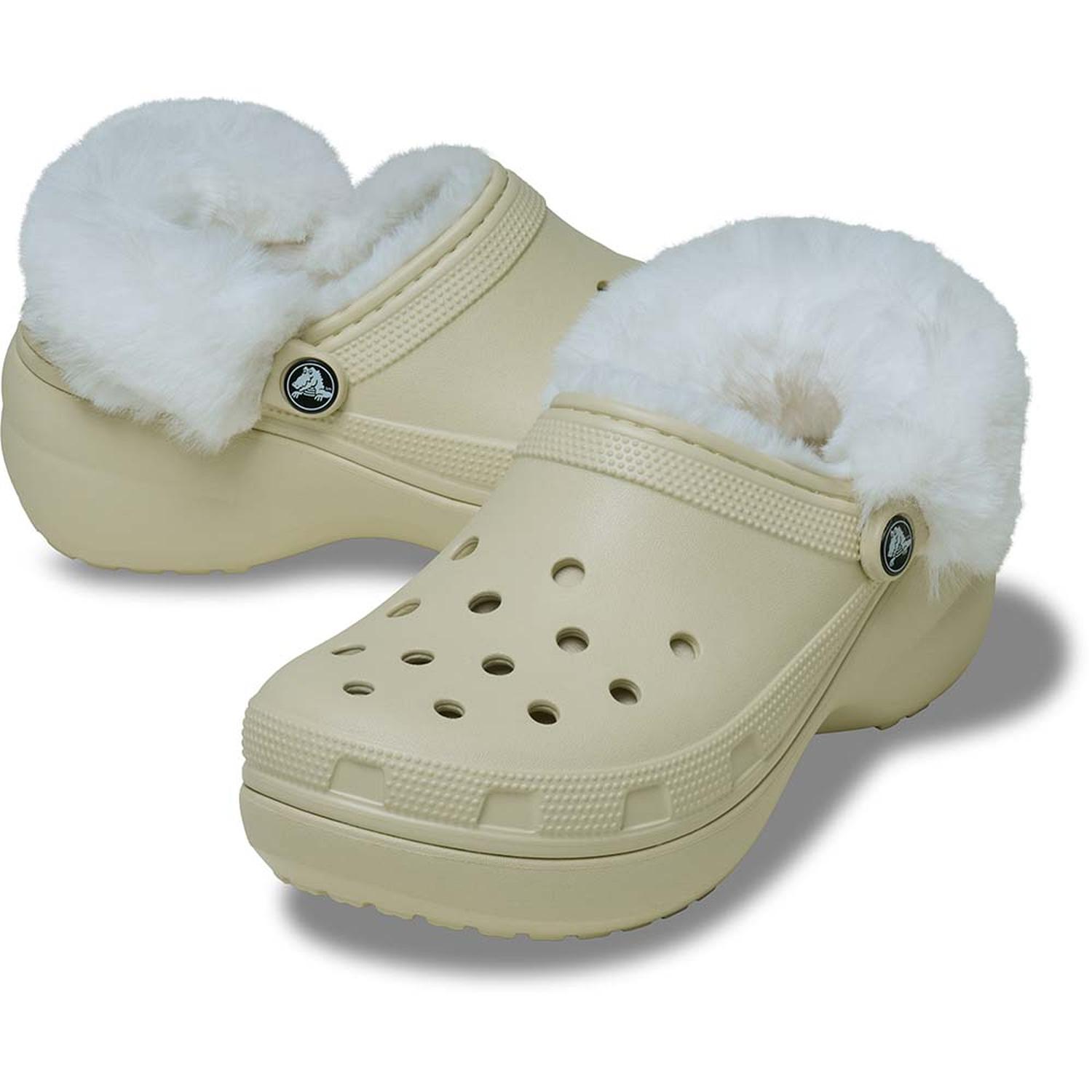 ZUECOS CROCS CLASSIC PLATFORM FUZZ LINED CLOG W MUJER - 2