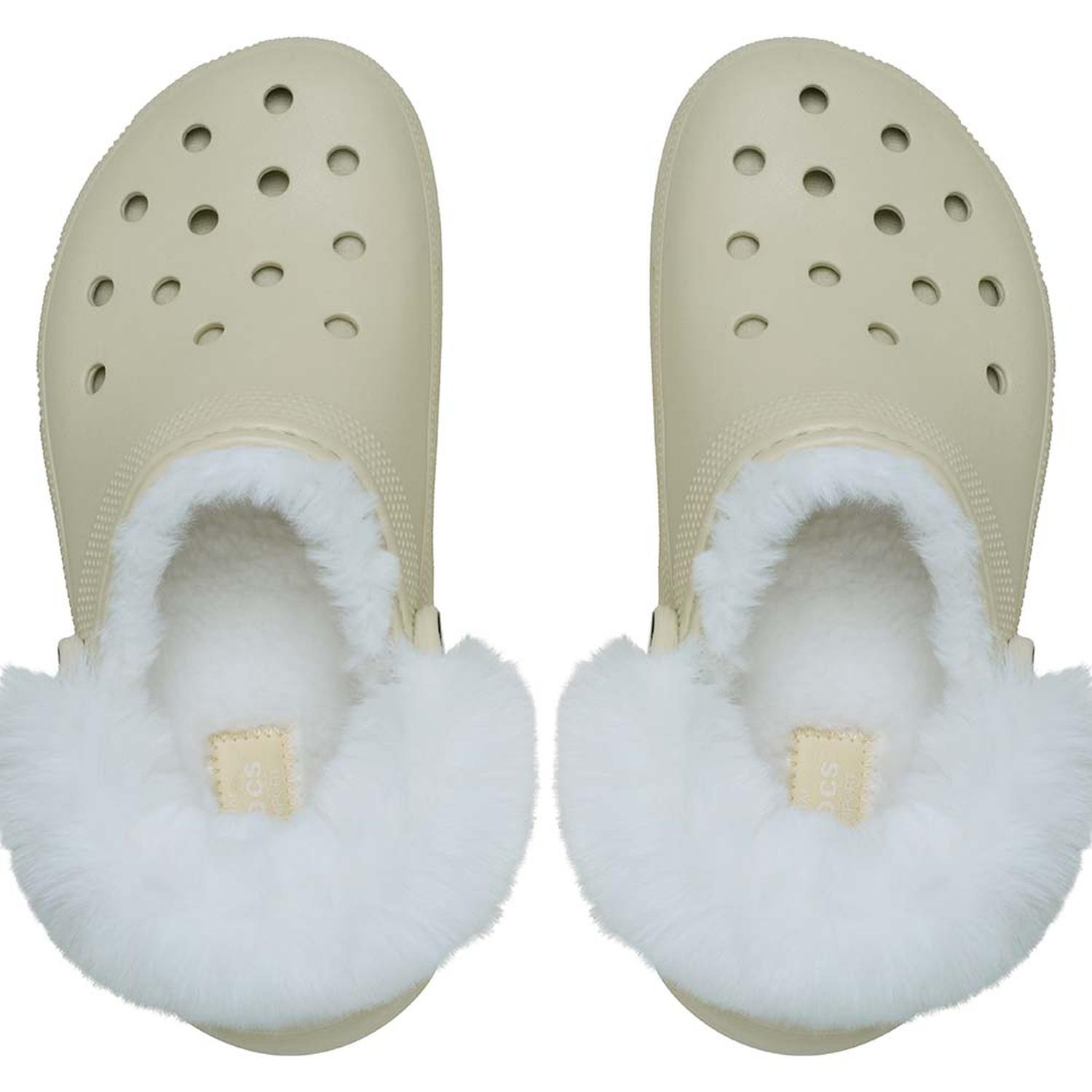 ZUECOS CROCS CLASSIC PLATFORM FUZZ LINED CLOG W MUJER - 3
