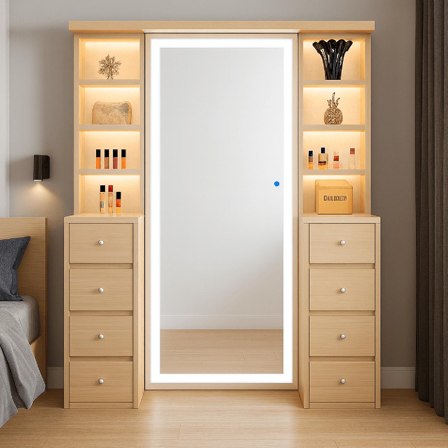 TOCADOR DE MELAMINA LED MALVA 120CM - 2