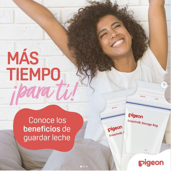 BOLSITAS ALMACENAR LECHE MATERNA PIGEON 16654R BLANCO X25 UNIDADES - 2