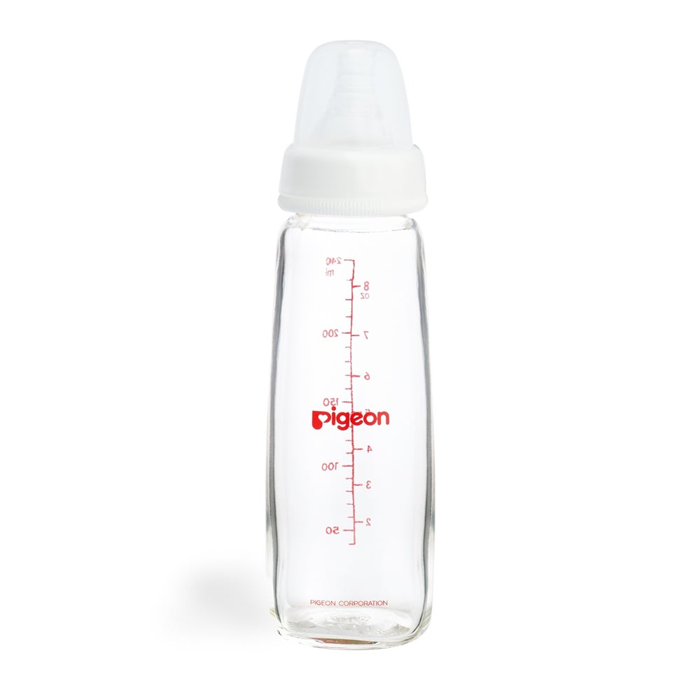 BIBERÓN PIGEON PERISTÁLTICO DE VIDRIO BLANCO 240 ML / 8OZ. - 1