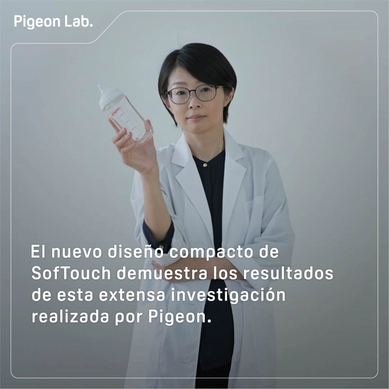 BIBERON PIGEON SOFTOUCH VIDRIO BOCA ANCHA 240ML/8OZ. BLANCO - 4