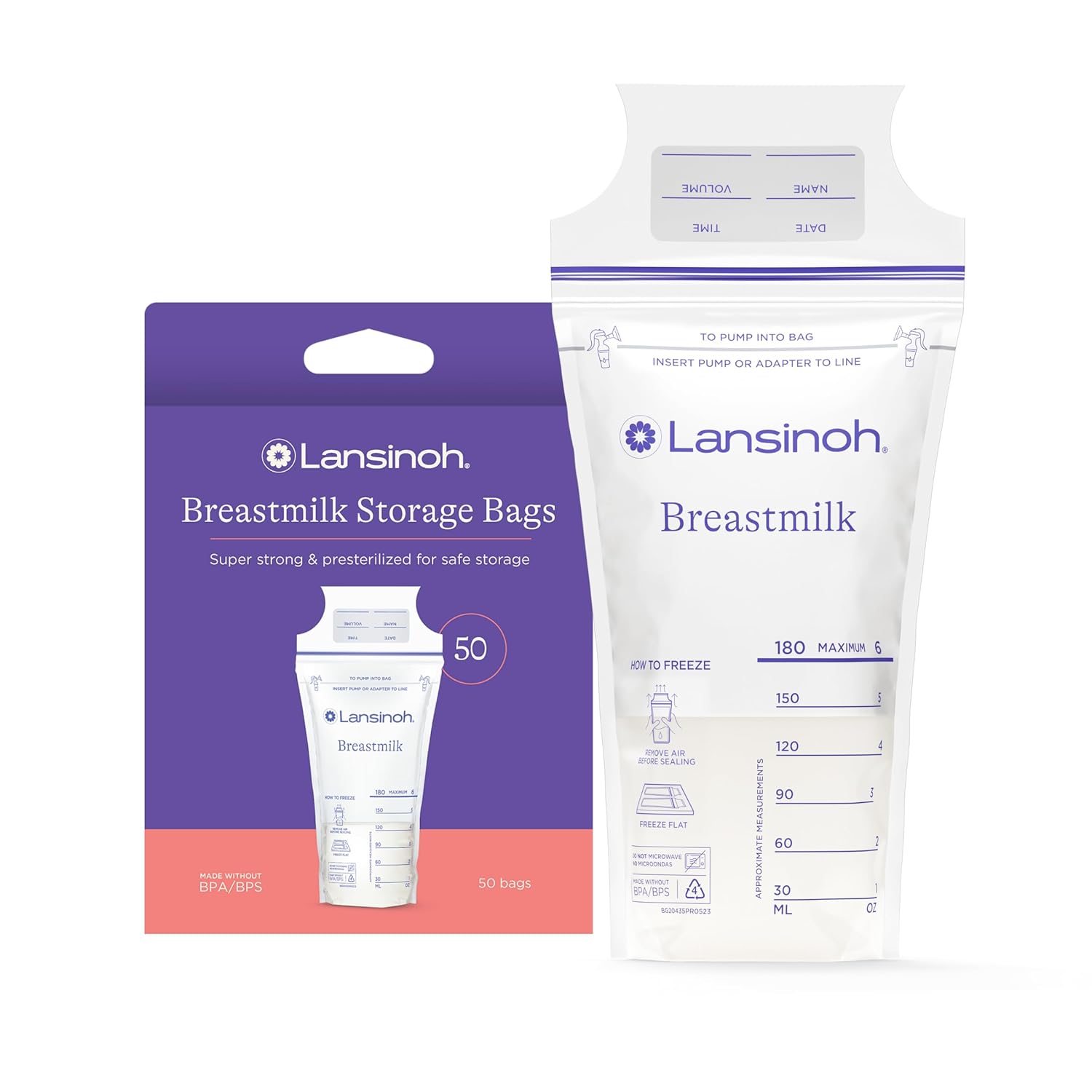 BOLSAS DE ALMACENAMIENTO DE LECHE MATERNA LANSINOH X 50 UNID - 3