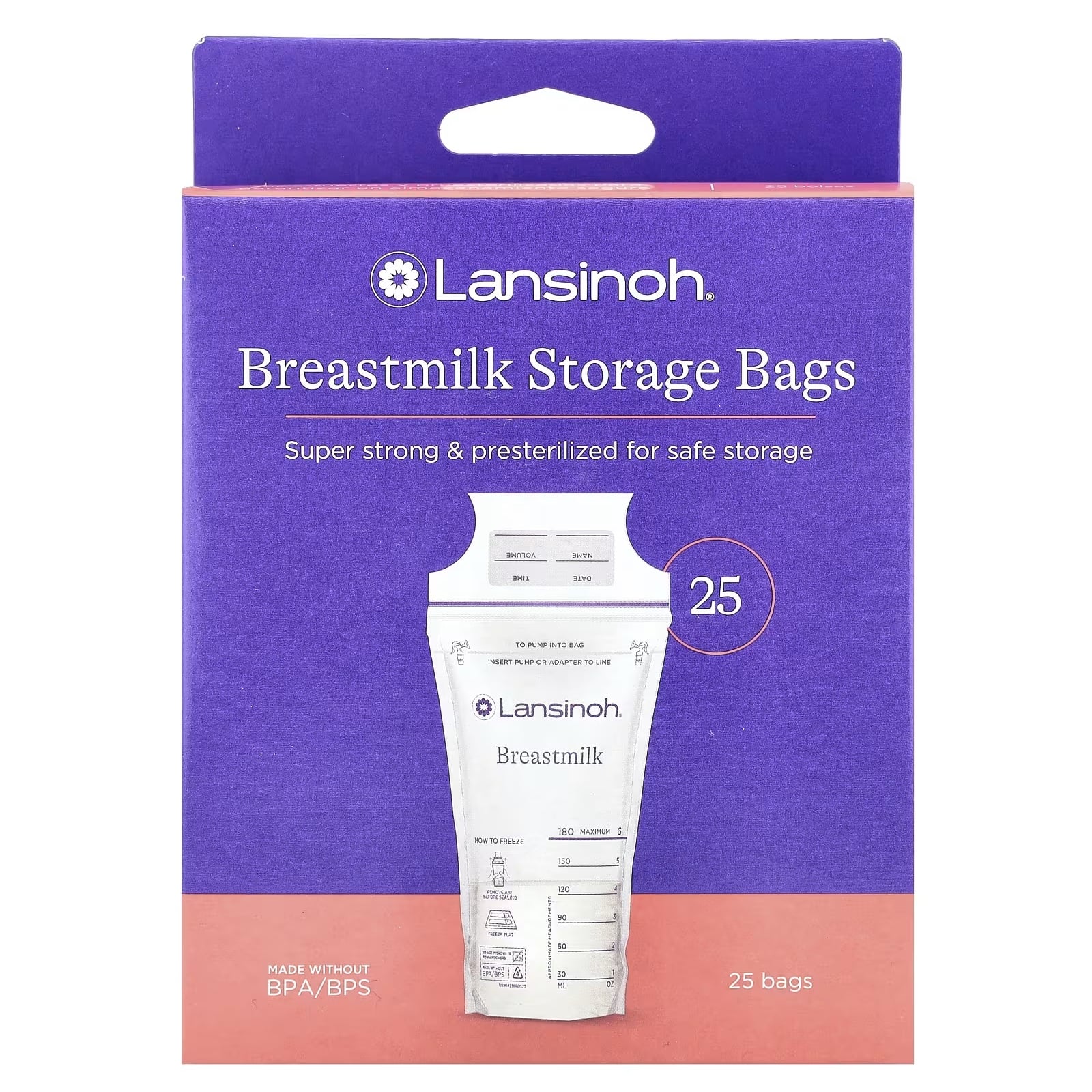 BOLSAS DE ALMACENAMIENTO DE LECHE MATERNA LANSINOH X 25 UNID. - 3