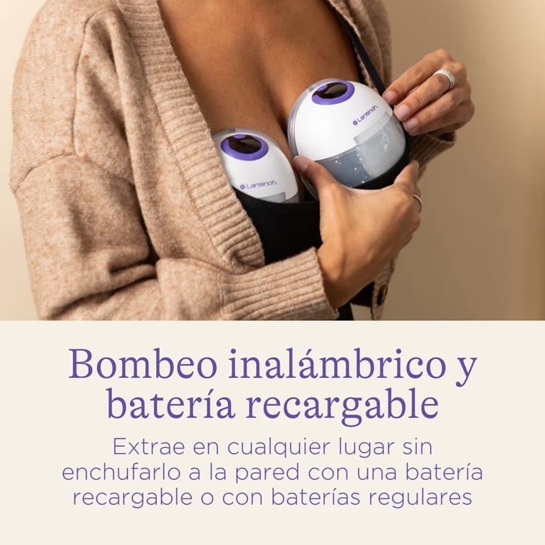 EXTRACTOR DE LECHE MATERNA ELÉCTRICO PORTÁTIL MANOS LIBRES LANSINOH DISCREET DUO - 2