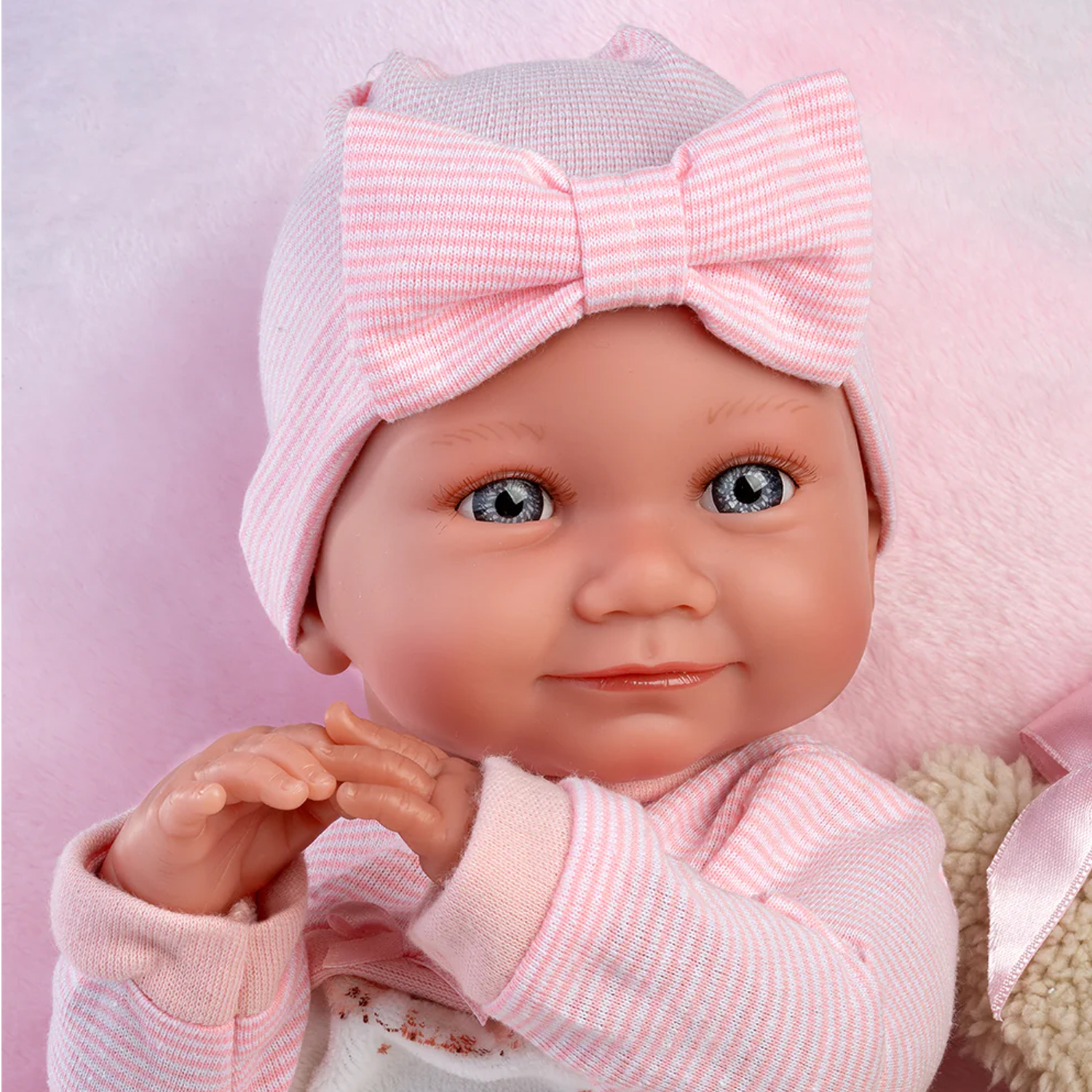 MUÑECA LLORENS NICA RECIEN NACIDA COJIN ROSA - 5