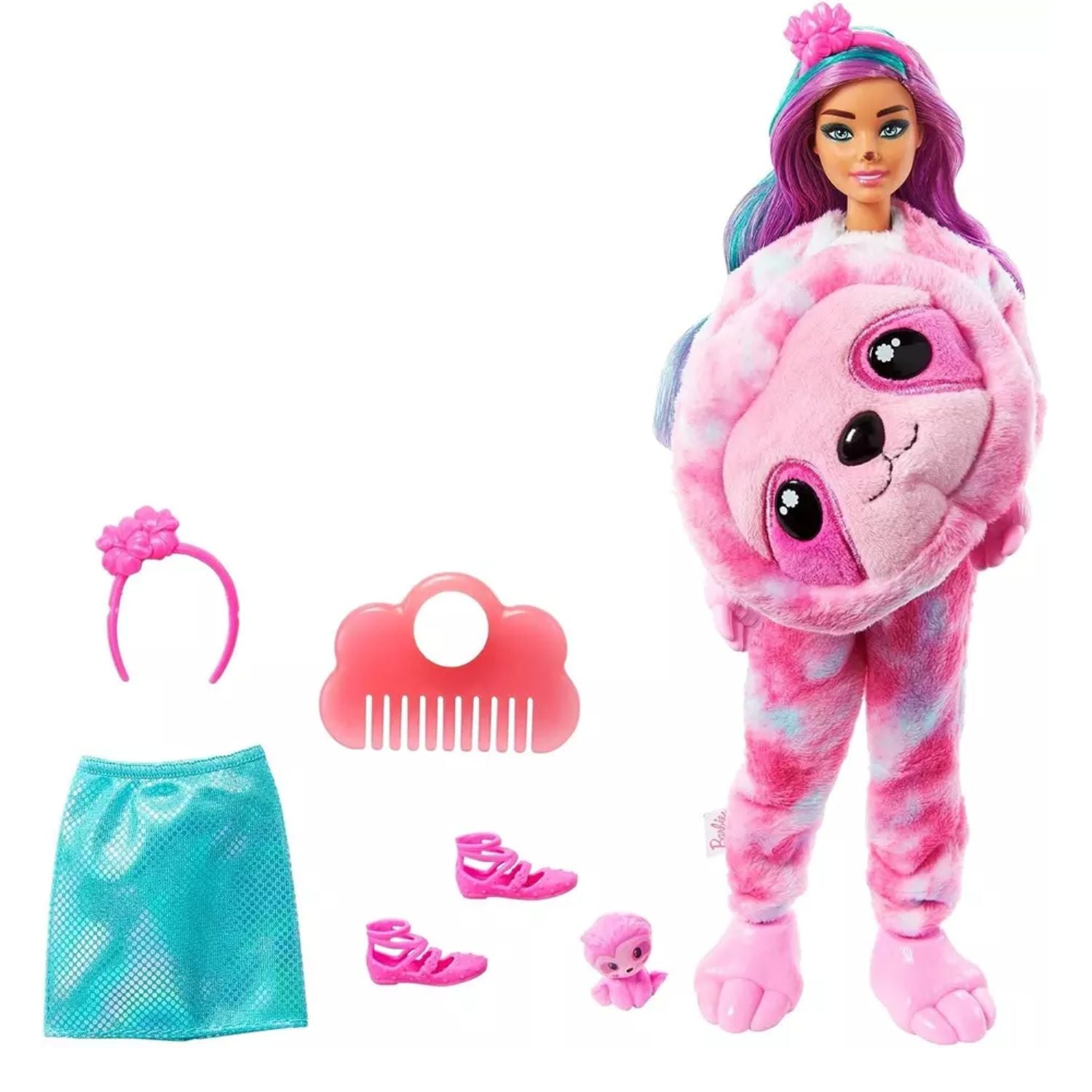 MUÑECA BARBIE CUTIE REVEAL DISFRACES- PEREZOSO - 3