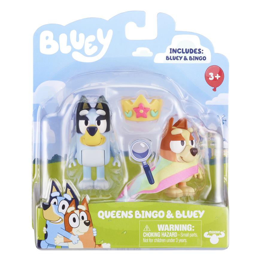 PACK X2 FIGURAS BLUEY QUEENS BINGO Y BLUEY - 1