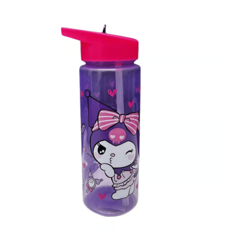 TOMATODO BOTELLA PP CON CAÑA 590 ML KUROMI - 1