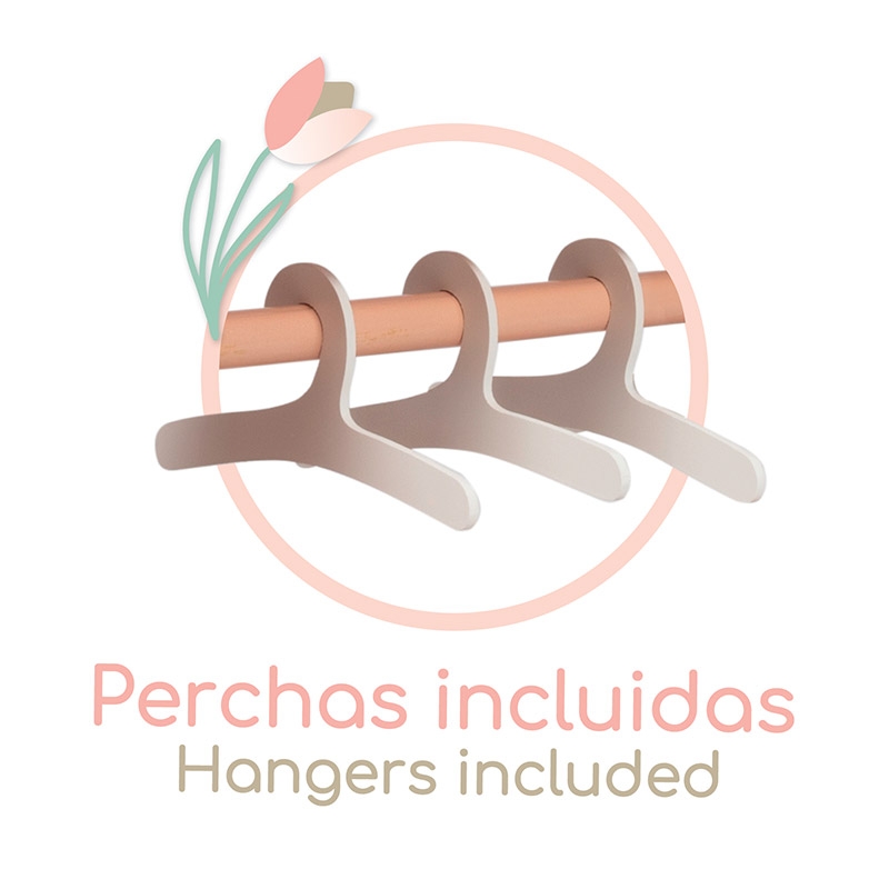 PERCHERO GUARDARROPA PARA ACCESORIOS DE MUÑECAS - 3