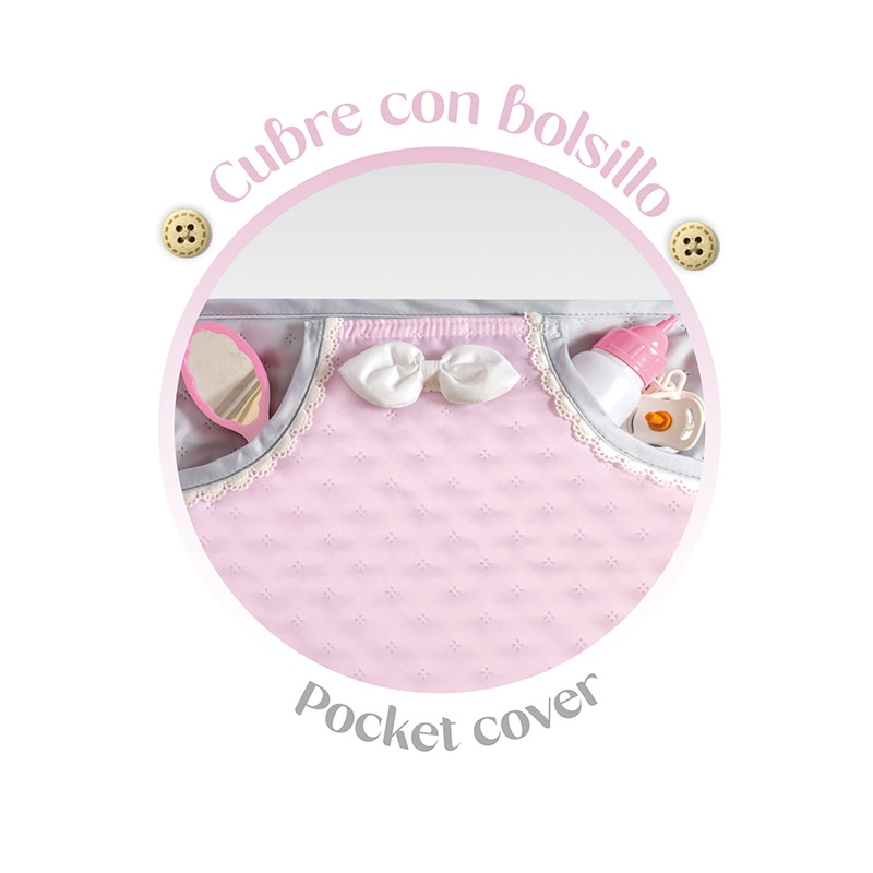 COCHE DE MUÑECAS REBORN PLEGABLE CON SOMBRILLA SOPHIE - 2