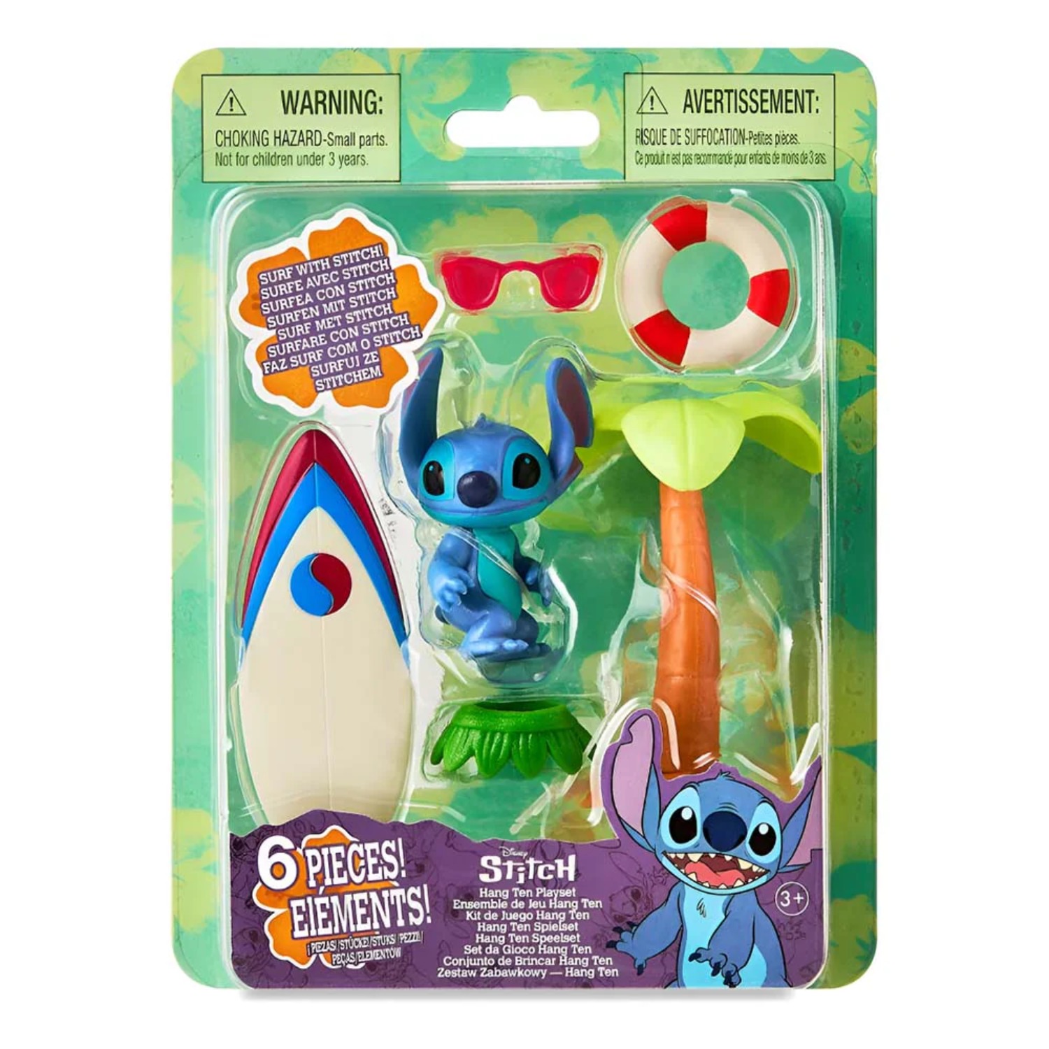 PLAY SET FIGURAS STITCH X 6 PIEZAS HANG TEN - 1