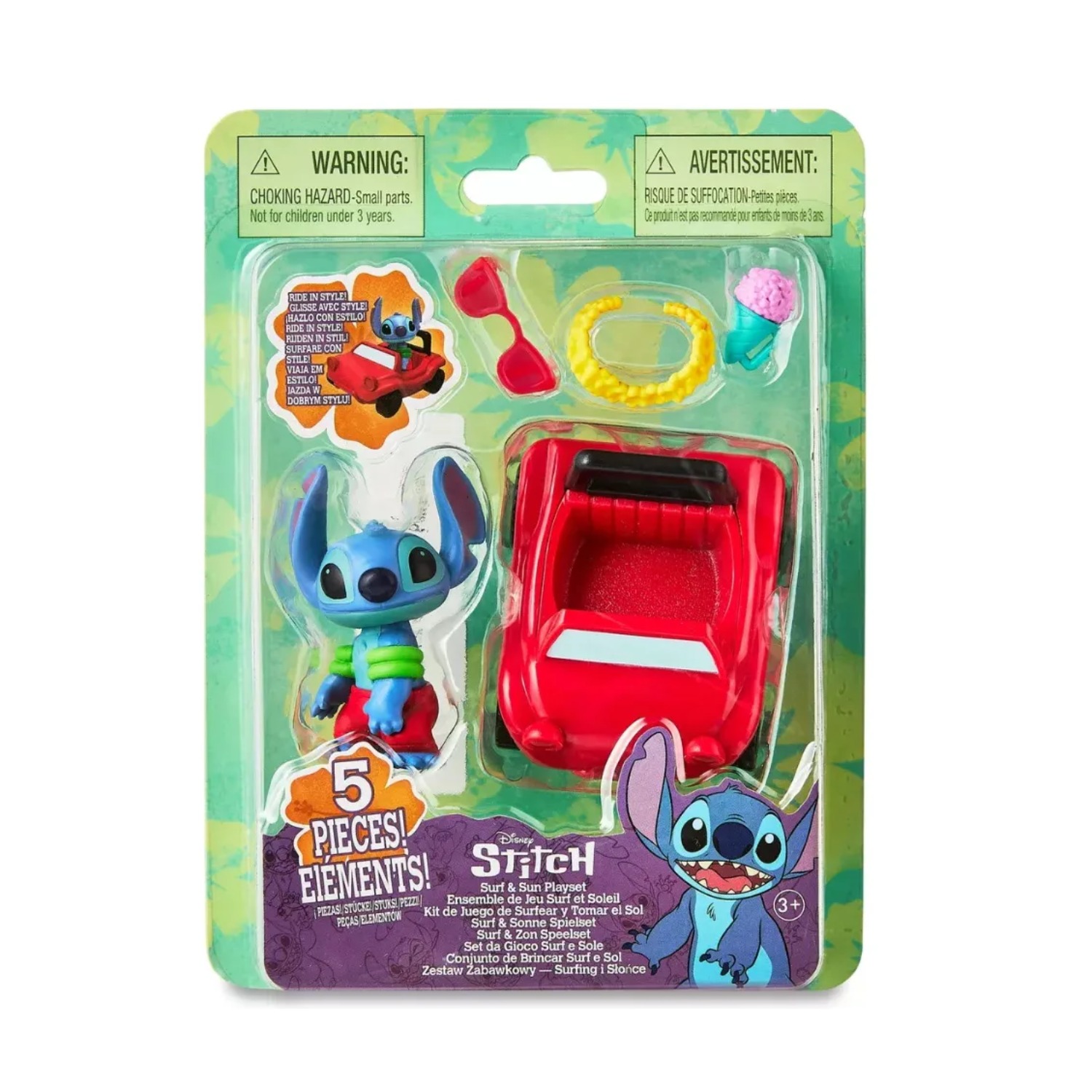 PLAY SET FIGURAS STITCH X 6 PIEZAS SURF AND SUN - 1