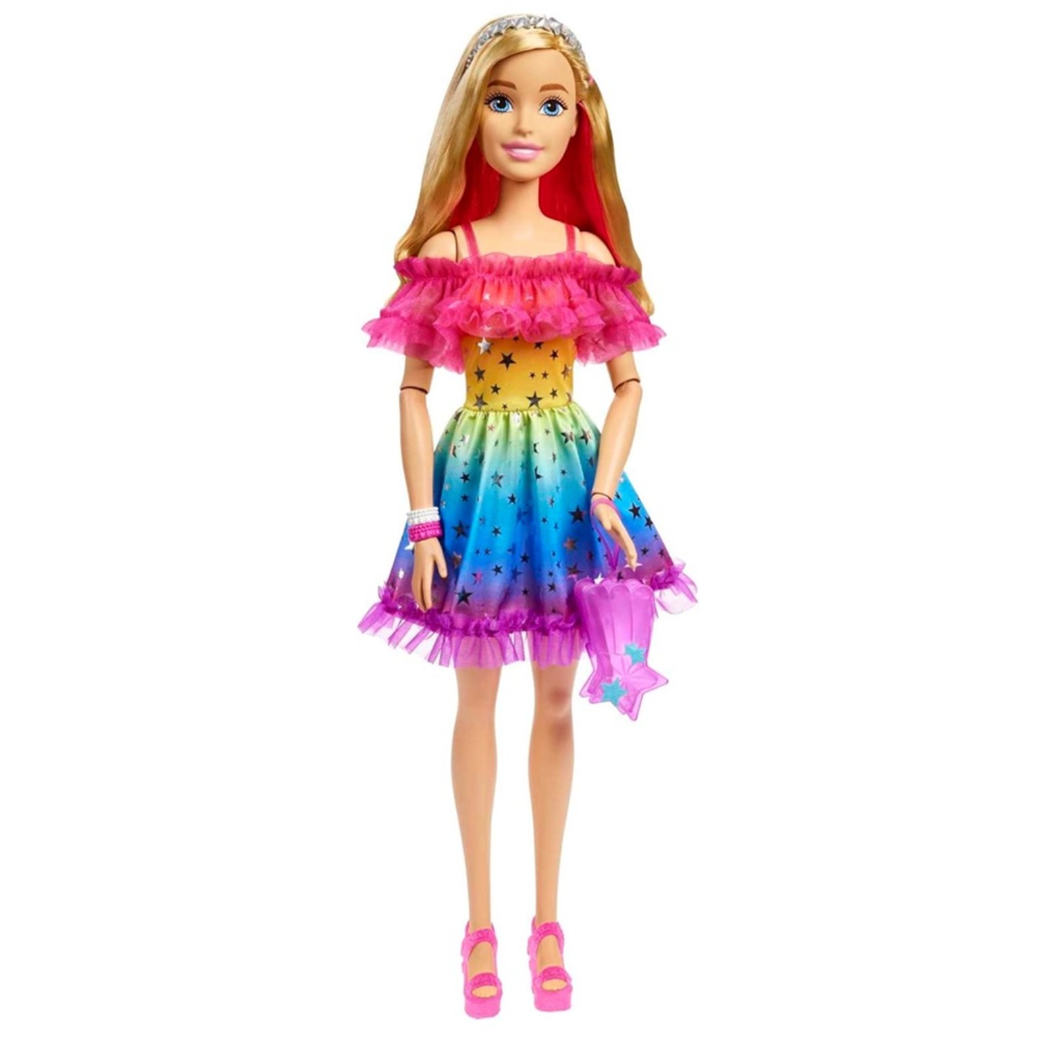 MUÑECA BARBIE RUBIA ARCOIRIS GIGANTE DE 71 CM - 2